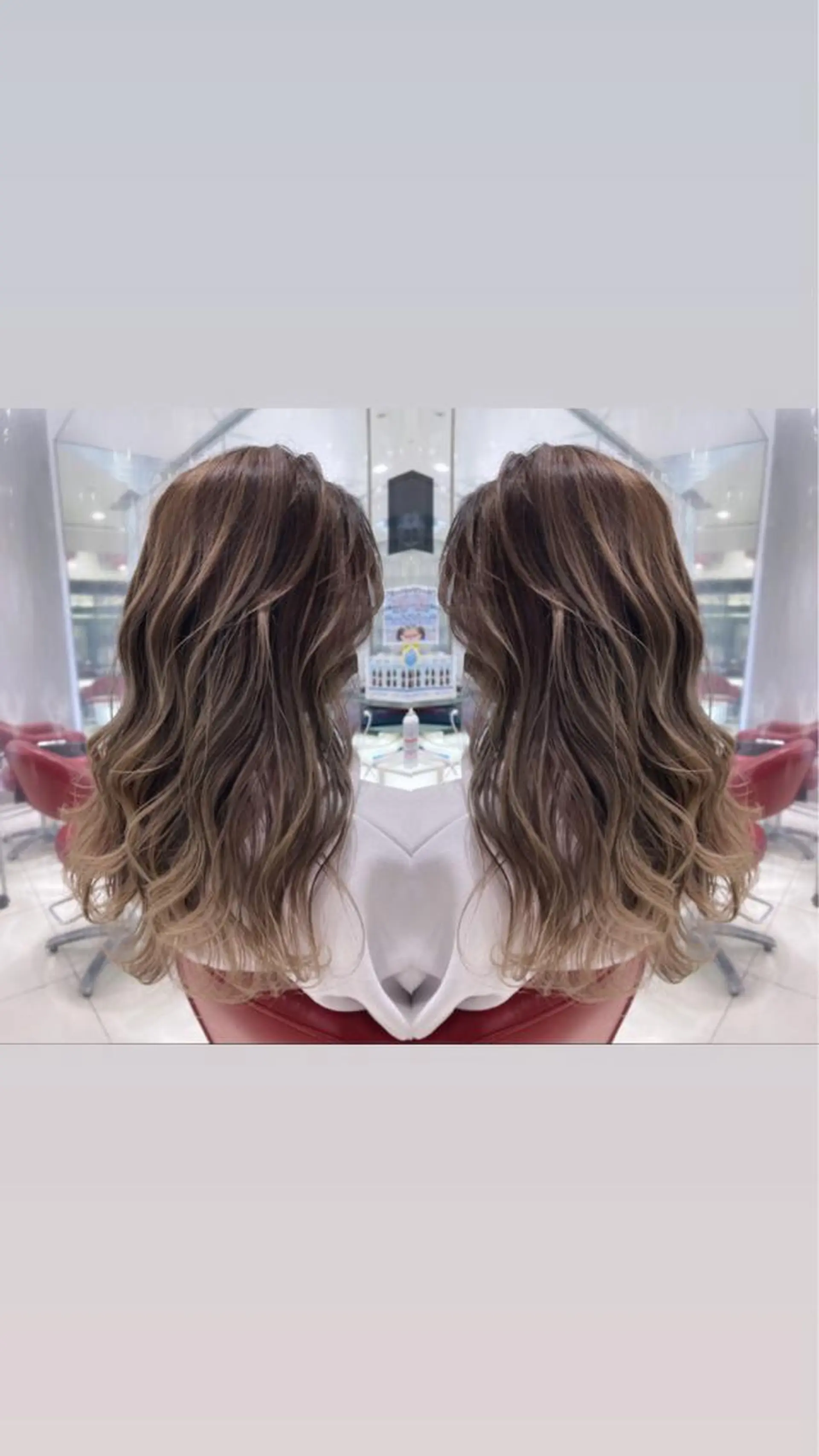 セミロング カラー バレイヤージュ レイヤーカット ヘアカラー トリートメント 阪本祥樹/ハイライト /バレイヤージュのヘアスタイル