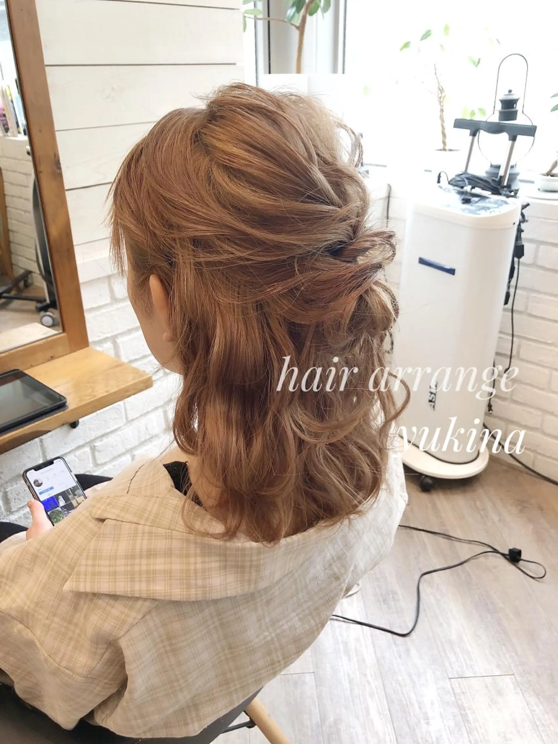 ミディアム ヘアセット Hair Salon BOTTOMS所属・✨透明感ケアカラー✨ 長野ゆきなのヘアスタイル