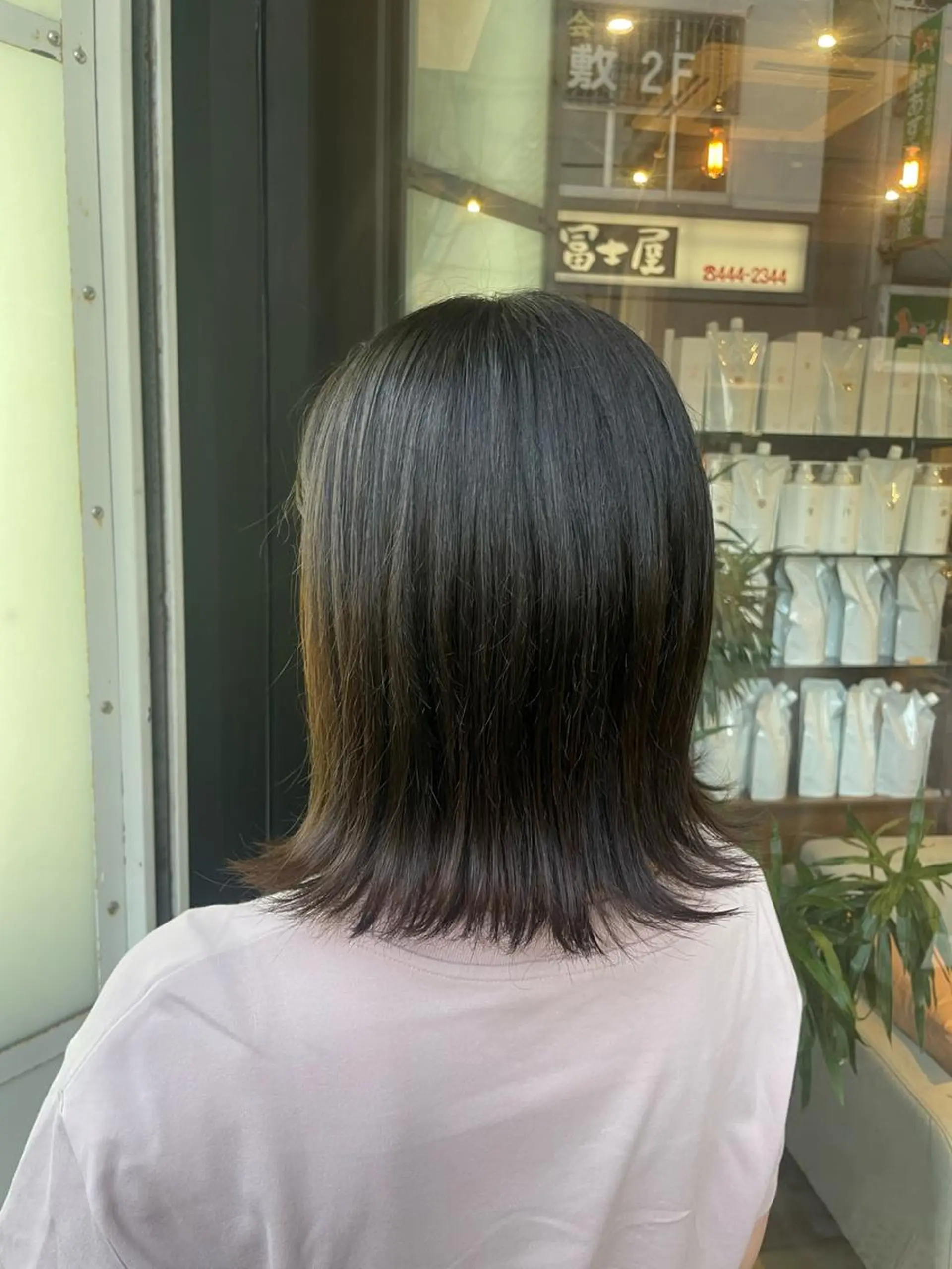 ミディアム カラー ヘアカラー トリートメント いまじゅく あおいのヘアスタイル