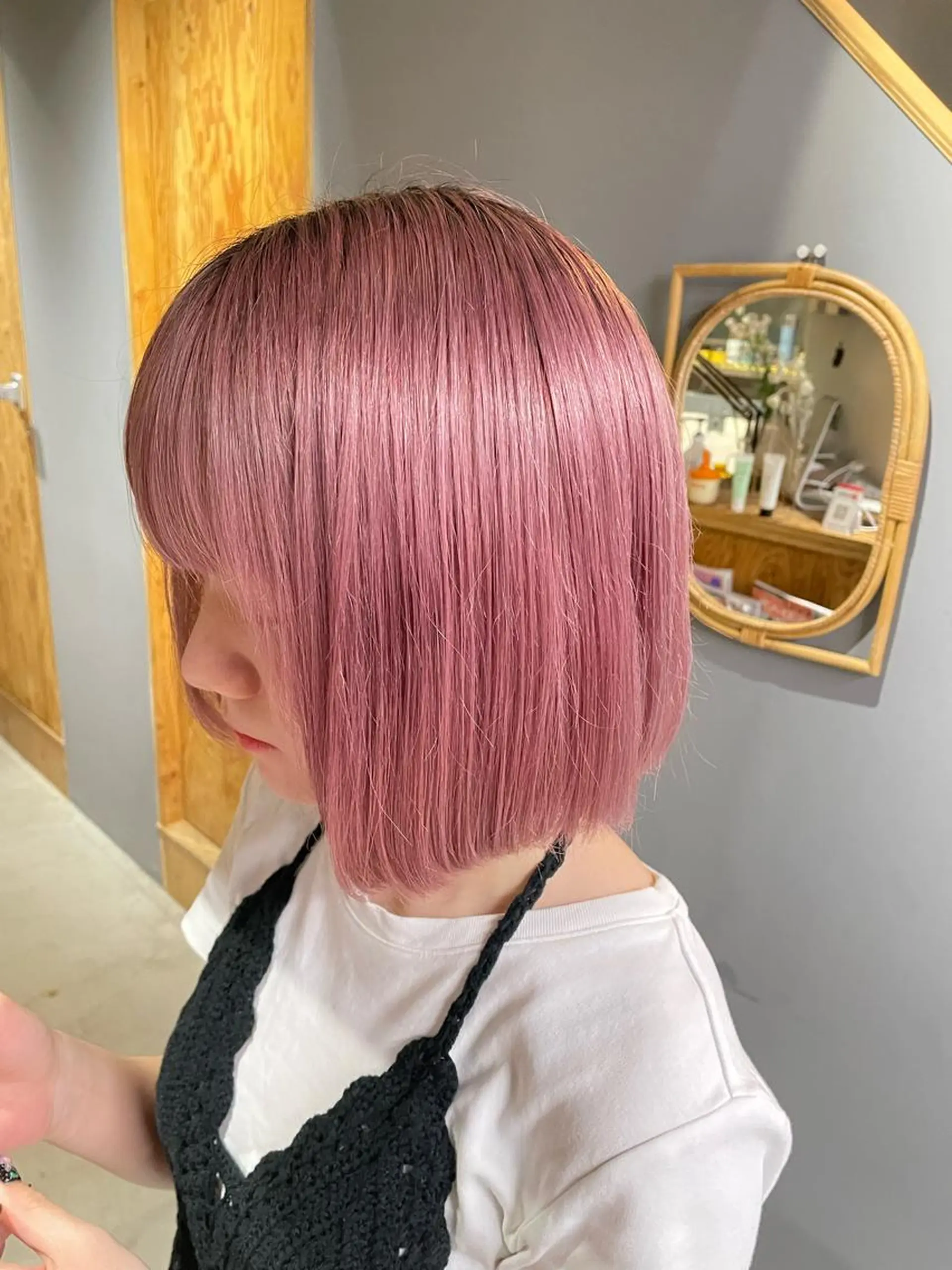 ミディアム ヘアカラー トリートメント 柔らかい透明感カラー 🎀maria🎀のヘアスタイル