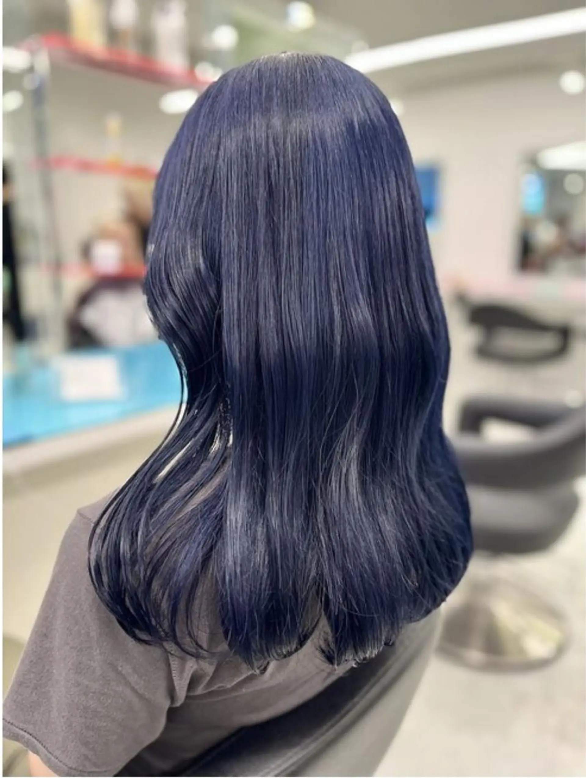 ロング カラー ブルーカラー 🌈カラーとエクステ 🌟エクステのヘアスタイル