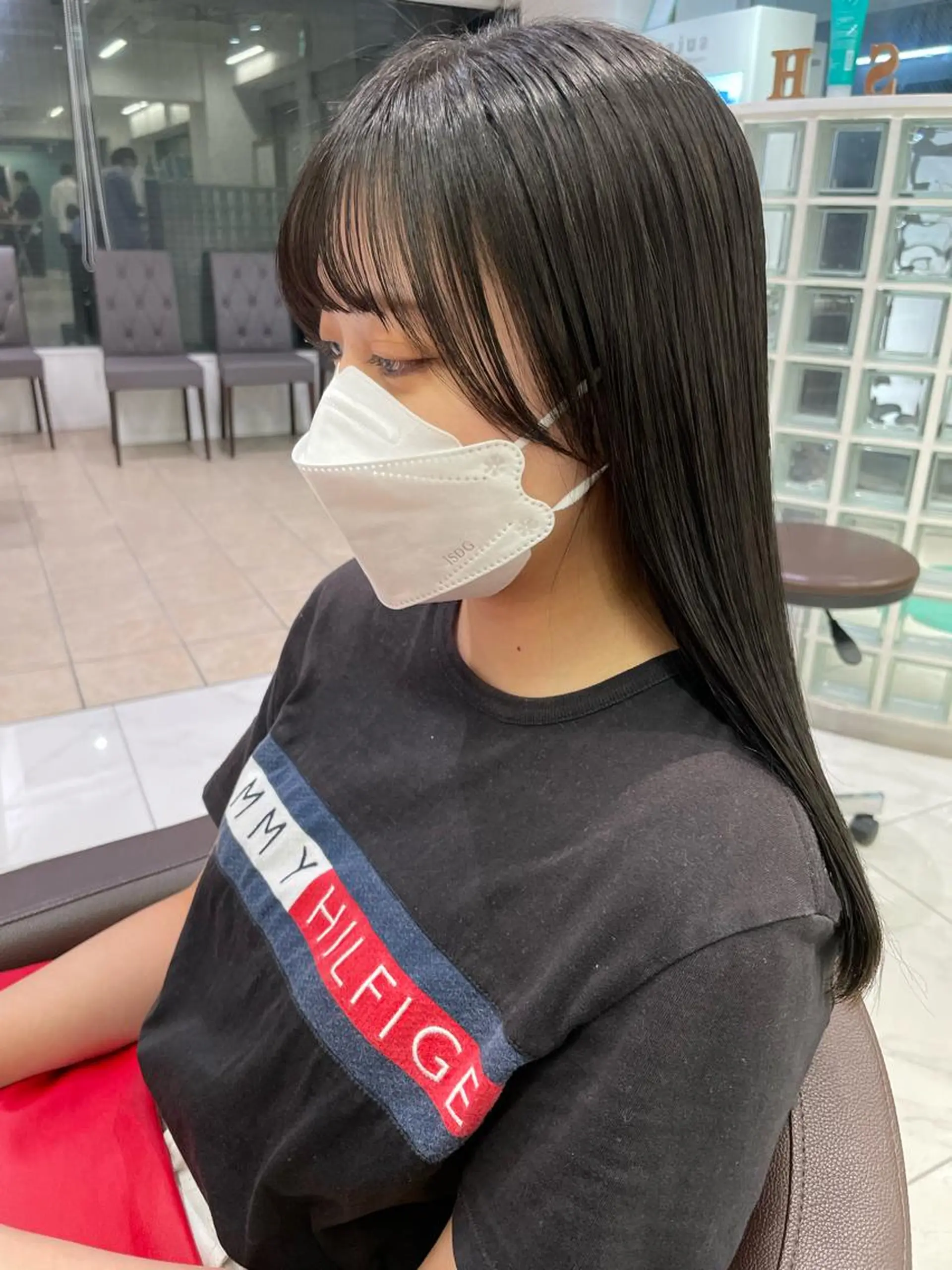 セミロング カラー パーマ カット ヘアカラー 縮毛矯正 福島成美/髪質改善 縮毛矯正/カラーのヘアスタイル