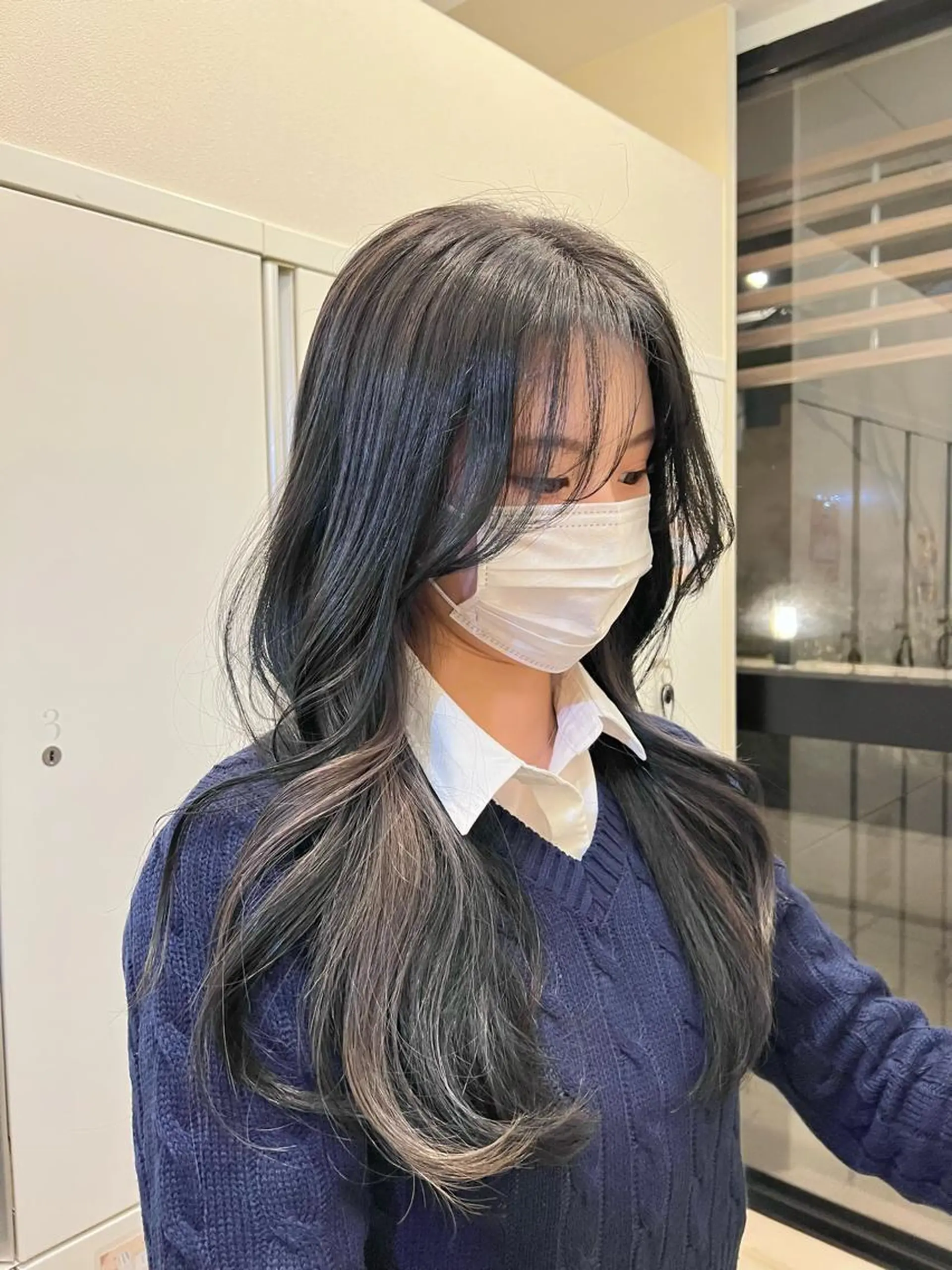 ロング カラー ヘアカラー 🤍細矢 杏奈／ 韓国風ヘア🤍のヘアスタイル