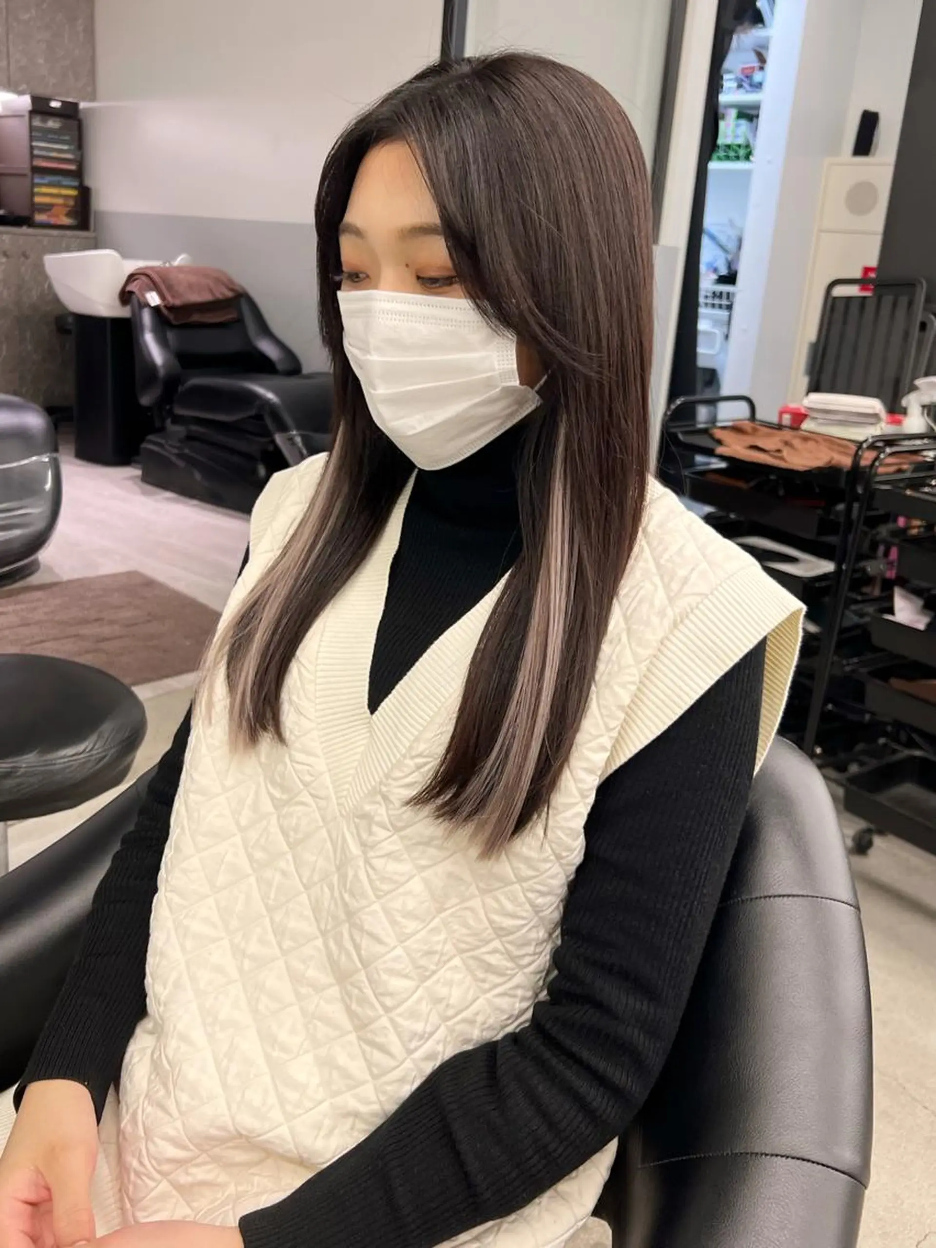 セミロング カラー カット ヘアカラー エクステ kimika🥑 メンズ/髪質改善のヘアスタイル
