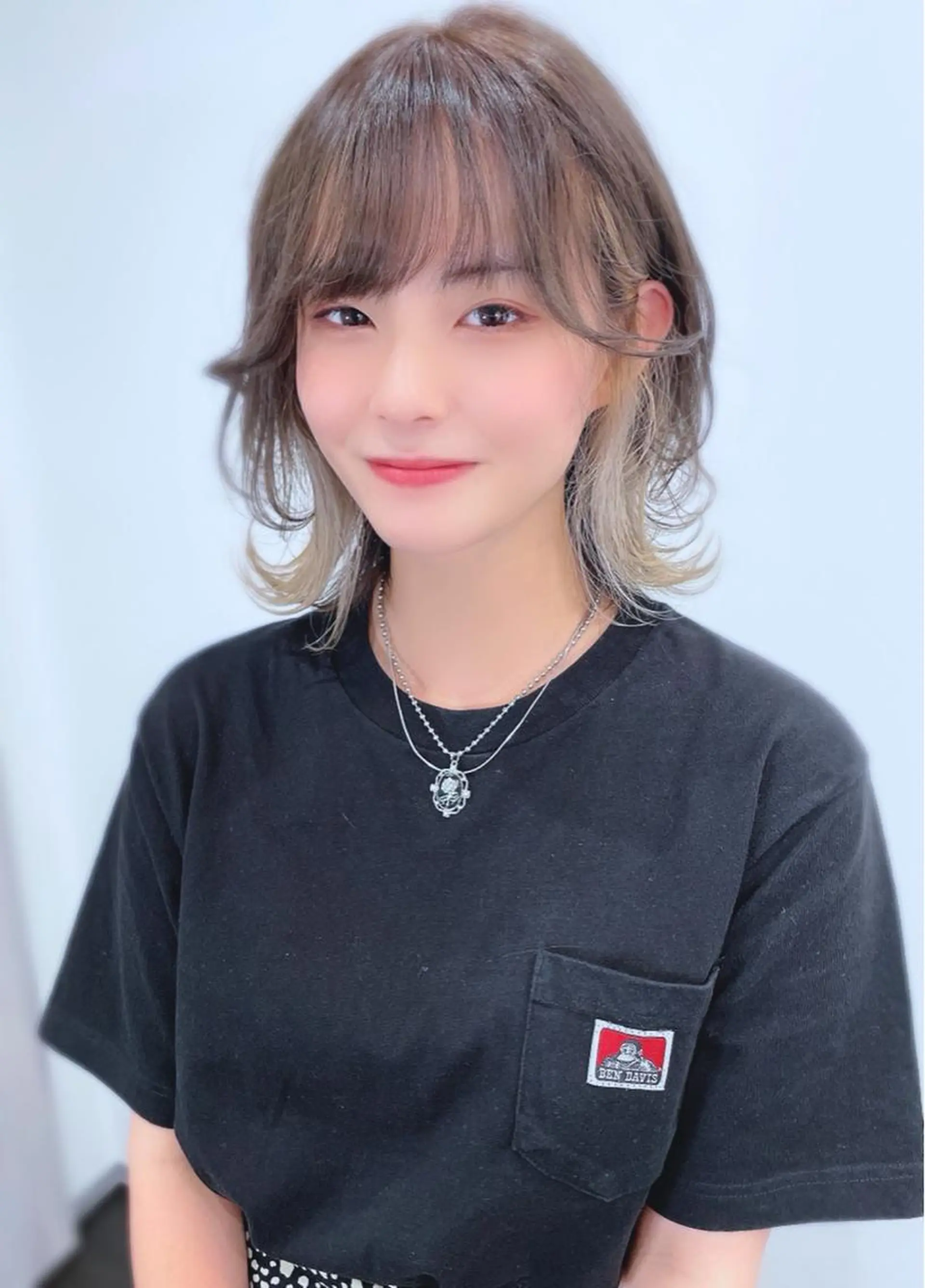 セミロング カラー ブリーチ デザインカラー ダブルカラー グレージュ イルミナカラー ヘアカラー 柿本拓【全席完全個室 ログネオン】のヘアスタイル