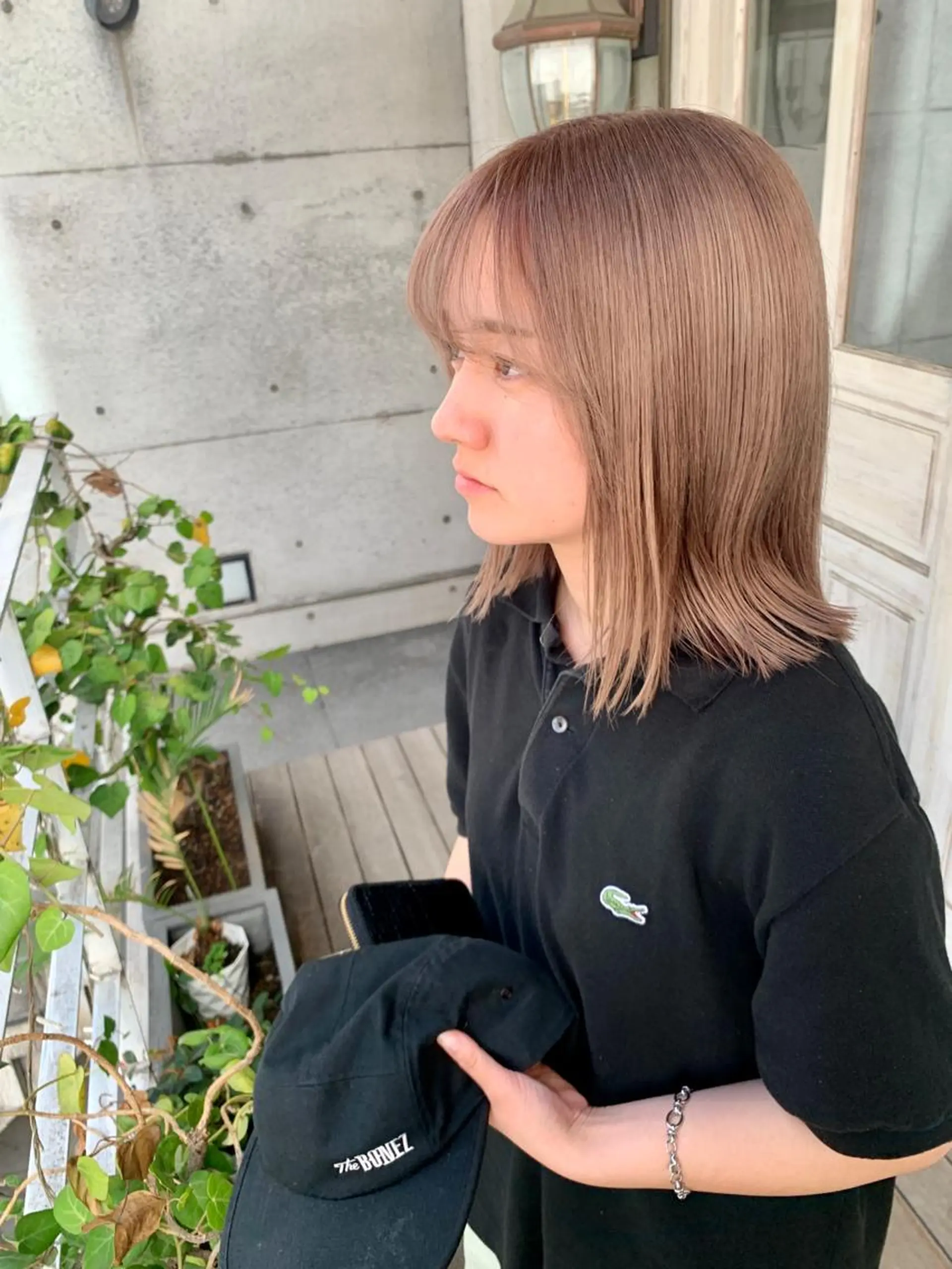 ミディアム カラー ヘアアレンジ メンズ キッズ ショートボブ ミディアムパーマ メンズバレイヤージュ メンズブリーチ メンズハイライト ヘアカラー 🌈難波🌈ベージュ カラー【ヒロム】のヘアスタイル