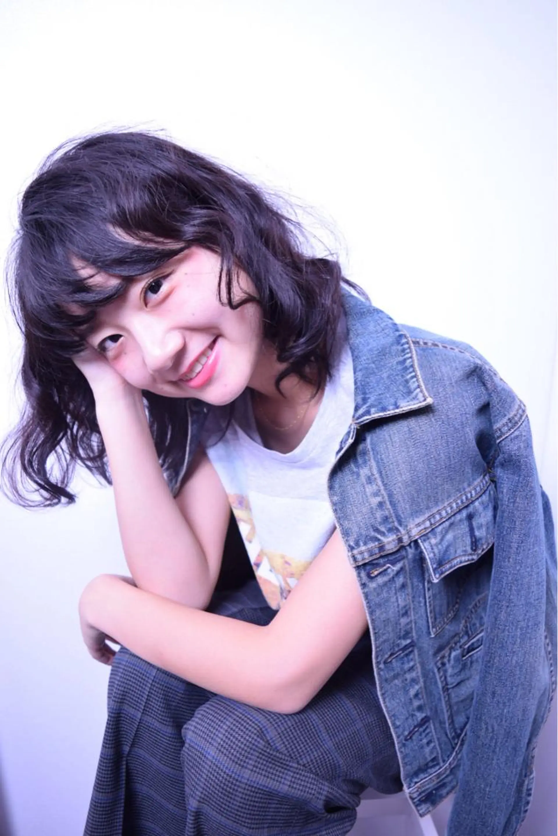 ミディアム セミロング カラー パーマ 高橋 隆一のヘアスタイル