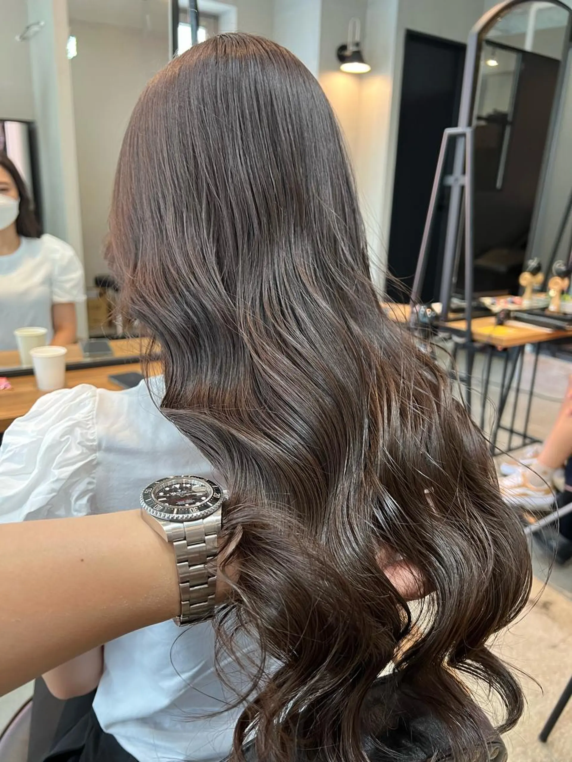 セミロング カラー La fith hair ruu.所属・lafithhair ruu.南本庄のヘアスタイル