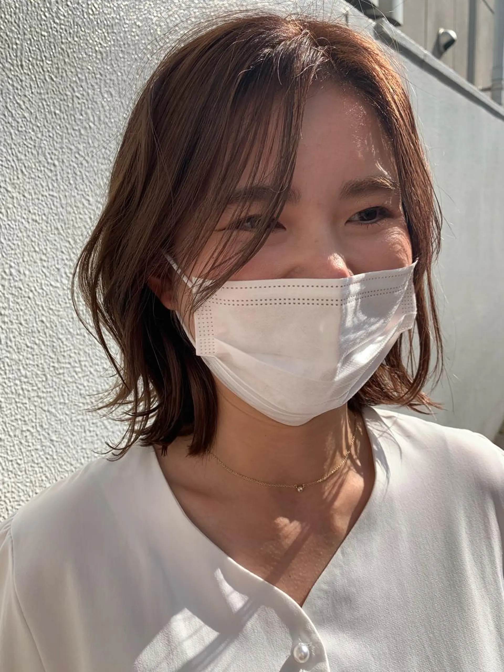 ミディアム カット ヘアカラー 落合 妙佳のヘアスタイル