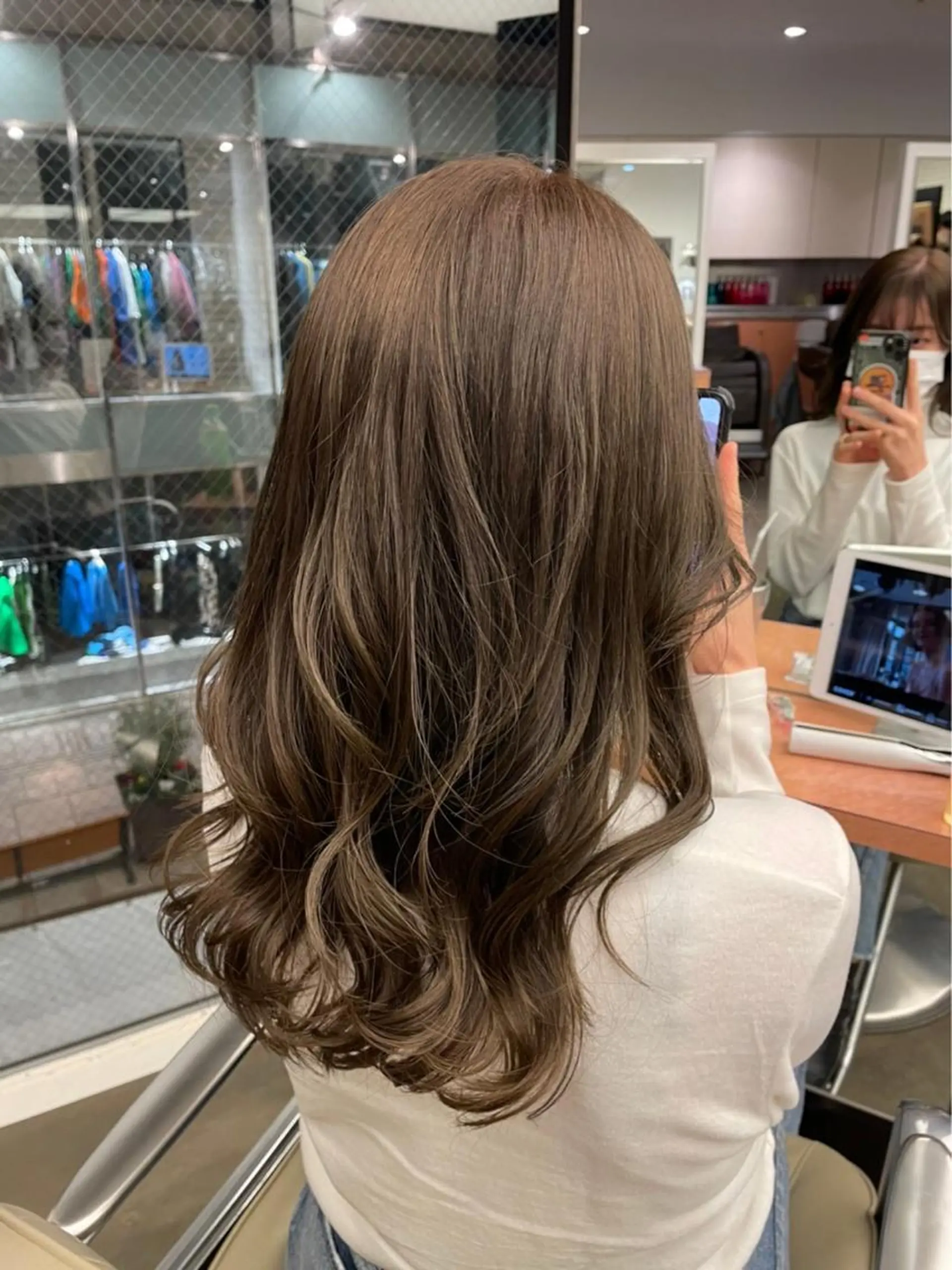 ロング カラー ベージュカラー ブリーチ ブリーチなしカラー 🍑まき/カット /髪質改善カラー🍑のヘアスタイル