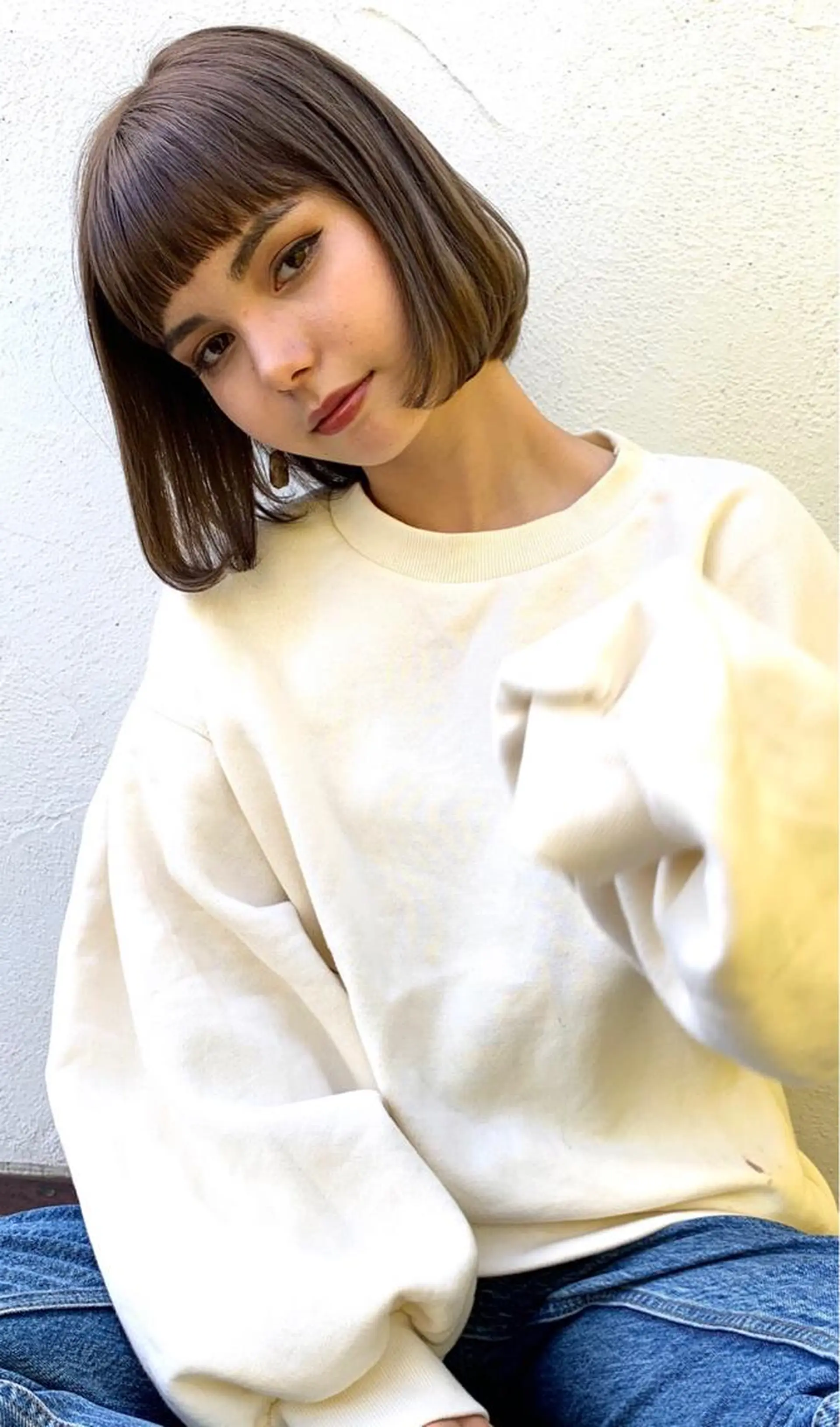 ミディアム カラー パーマ ヘアアレンジ キッズ マツエク・マツパ カット ヘアカラー トリートメント ヘアセット レイヤー＆カラー 人気美容師倉崎涼のヘアスタイル
