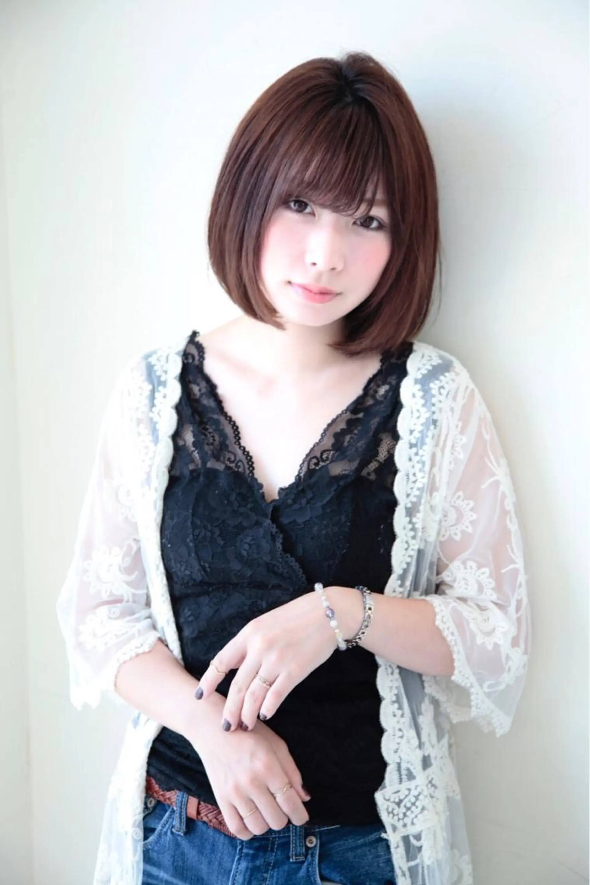 ミディアム ボブ 永田 志織のヘアスタイル