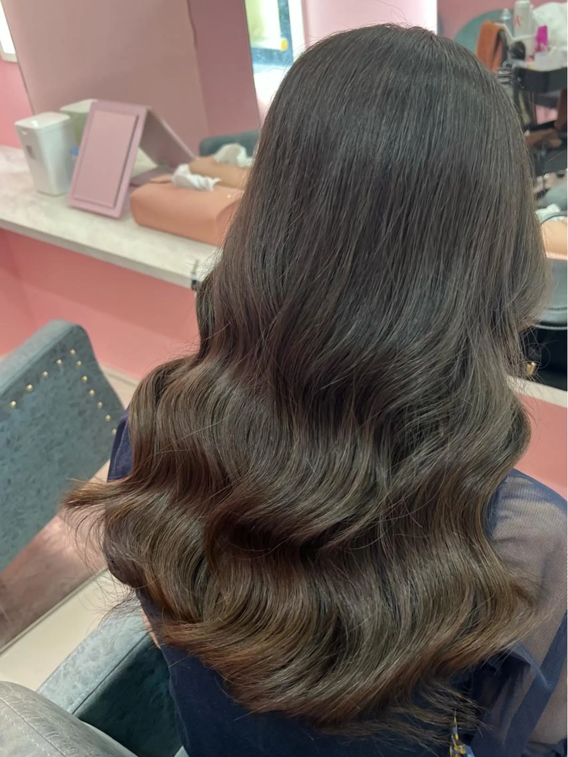 ロング くびれヘア ヨシンモリ 韓国風ヘア ヘアセット シーズン エクステ/大阪梅田駅のヘアスタイル