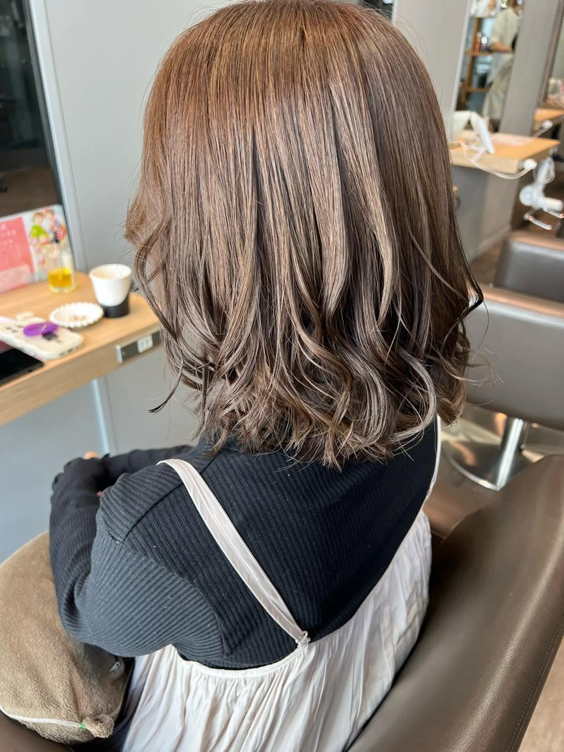 ミディアム カラー パーマ カット ヘアカラー パーマ🌀 メンズスタイルゆうなのヘアスタイル