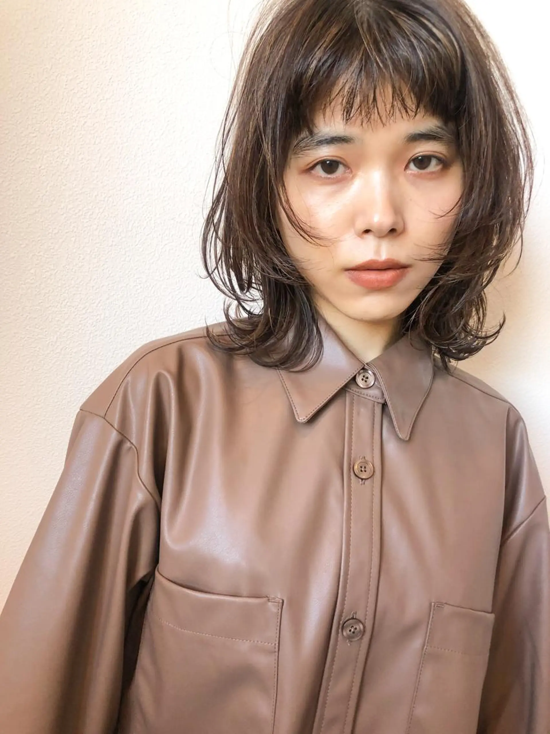 ミディアム カラー 🩰オリーブ/ ベージュ松本咲花🩰のヘアスタイル