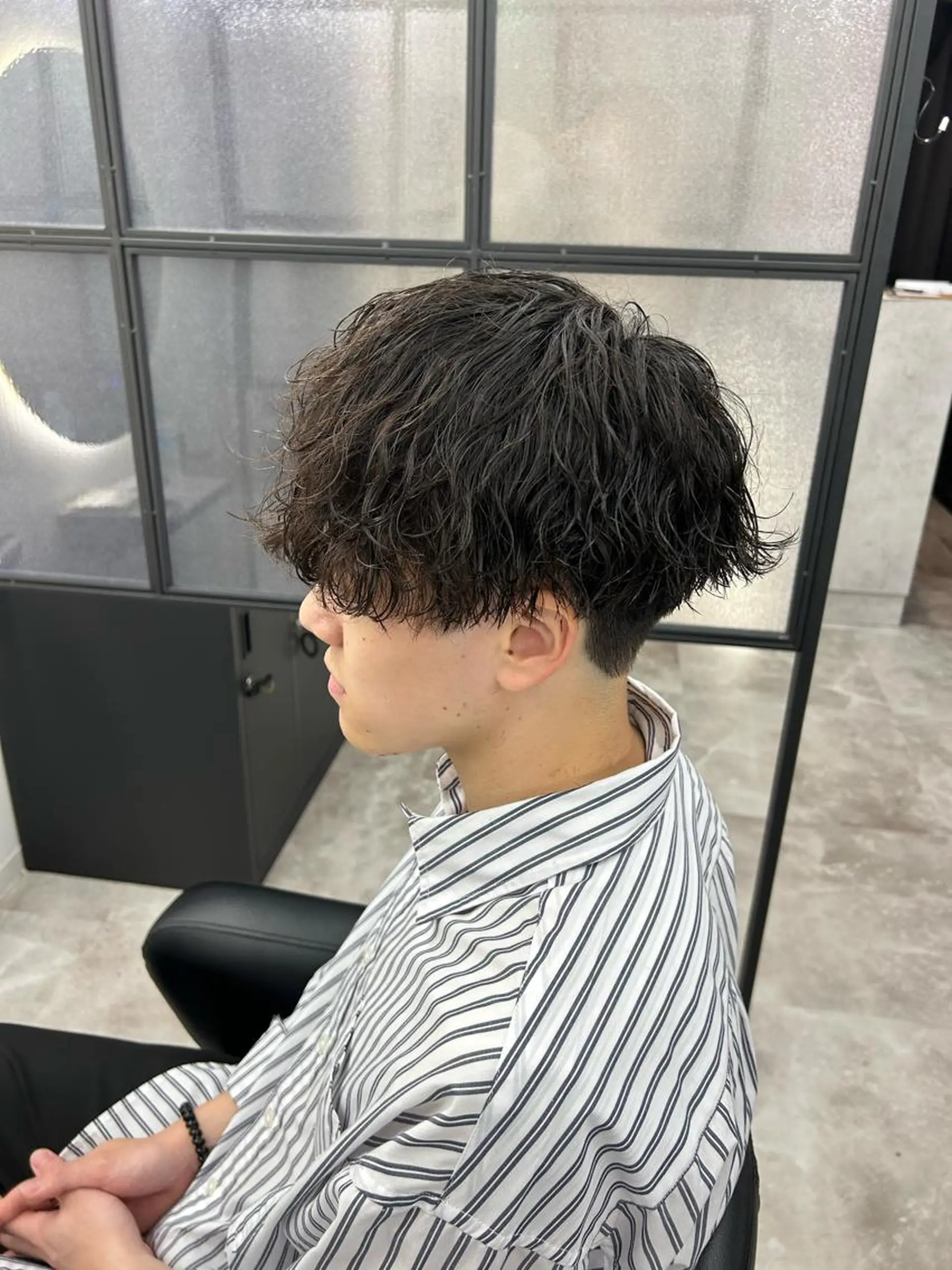 メンズ カット パーマ ✨パーマ×ハイトーン Futo✨のヘアスタイル