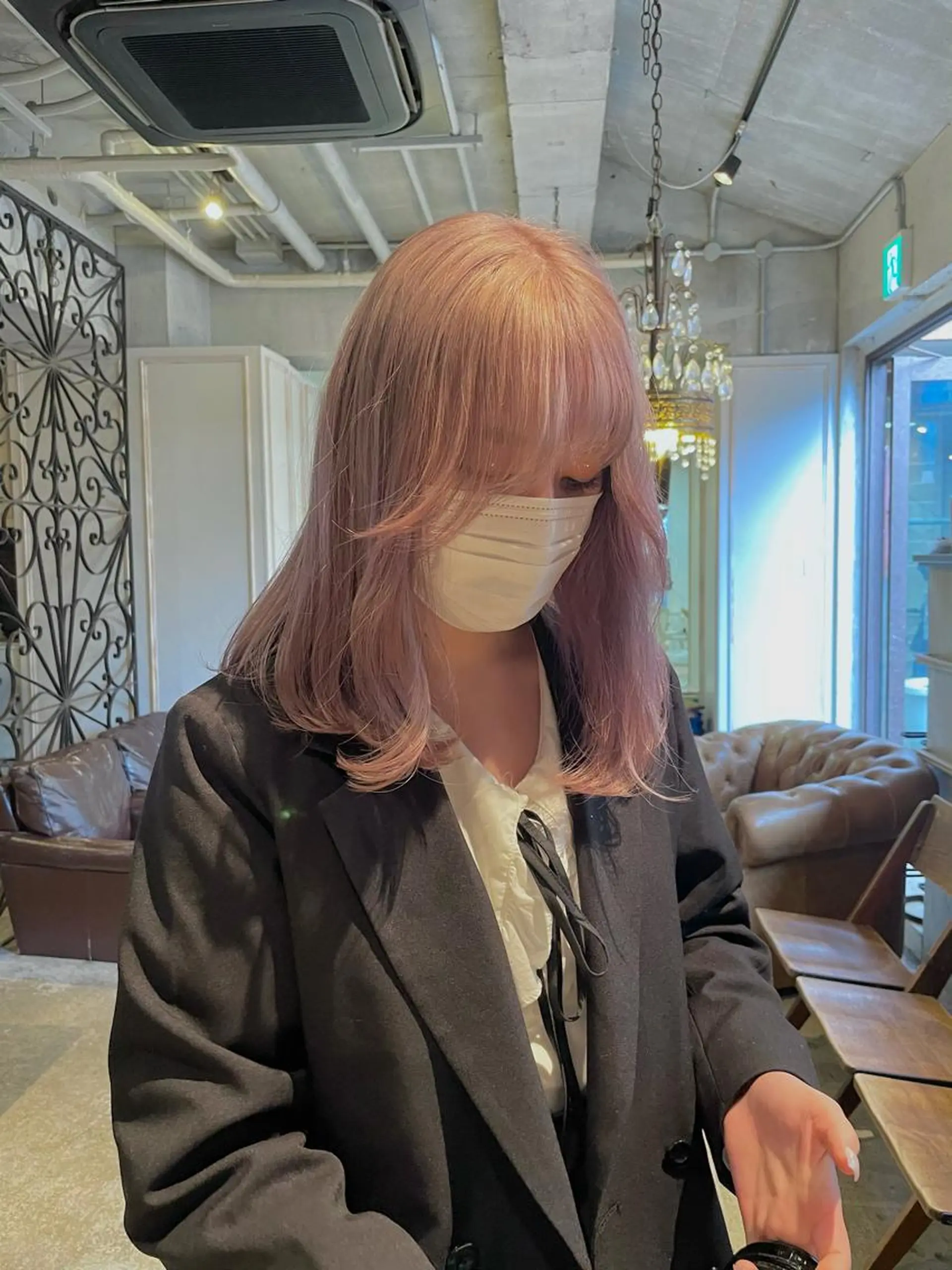 セミロング カット ヘアカラー トリートメント 🔥女子ウケ🔥 メンズカットRIOのヘアスタイル