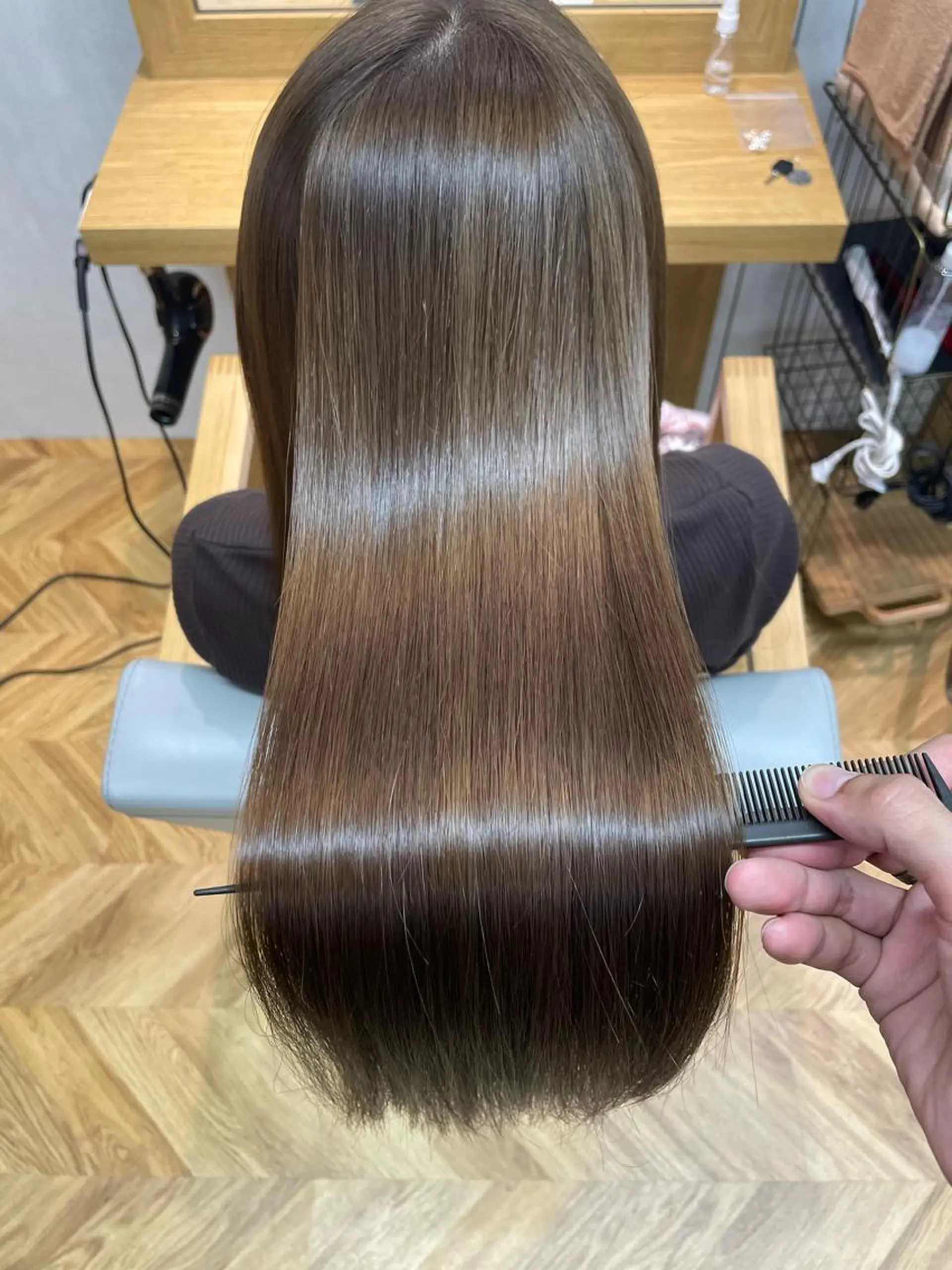 ロング カラー パーマ 縮毛矯正 トリートメント youres hair はなれ店所属・最高峰🌈髪質改善 縮毛矯正💖後藤のヘアスタイル