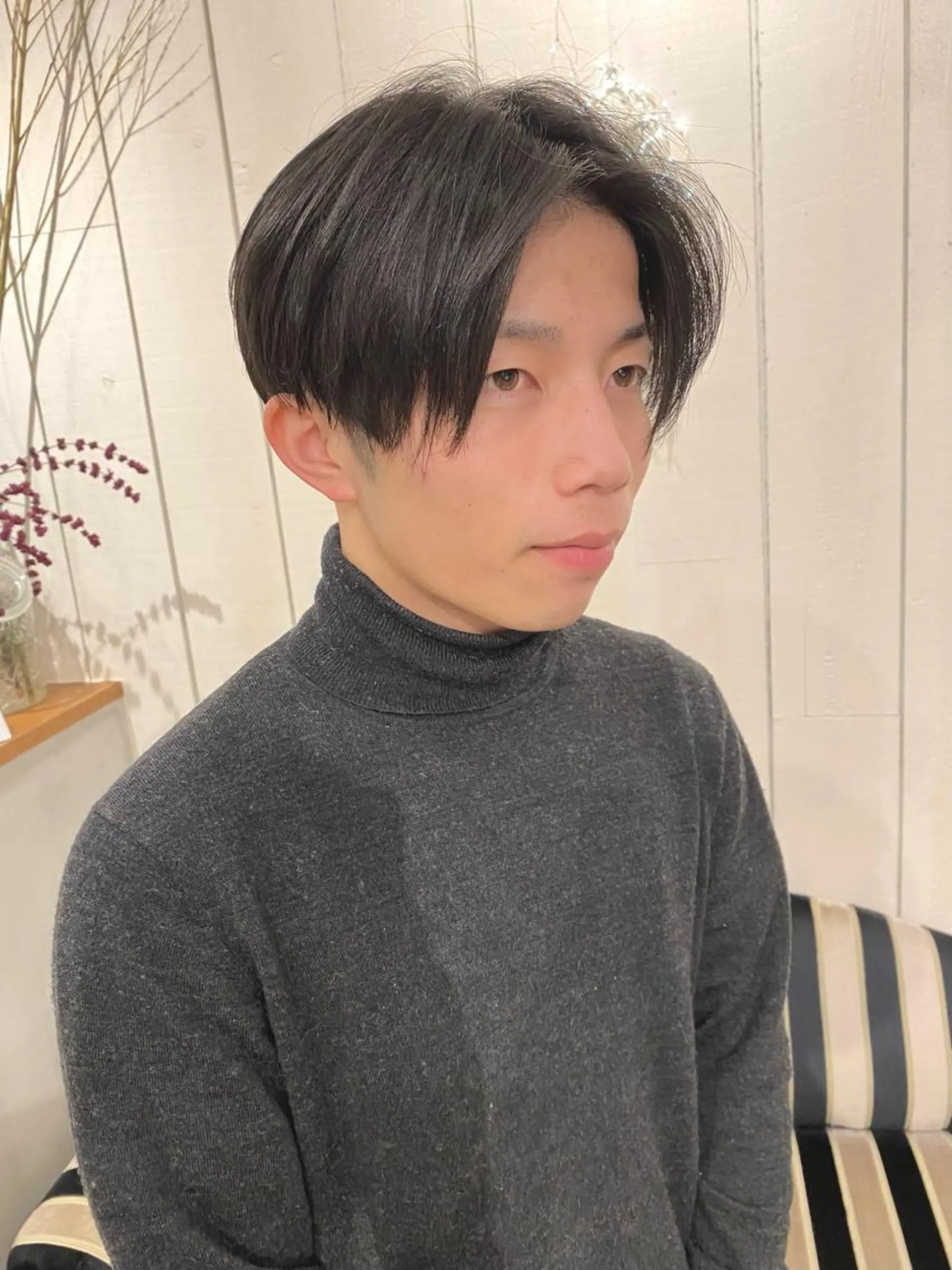 ショート メンズ センターパート 新代田美容室×透明感 ☘️【佐野吉聖】🍀のヘアスタイル