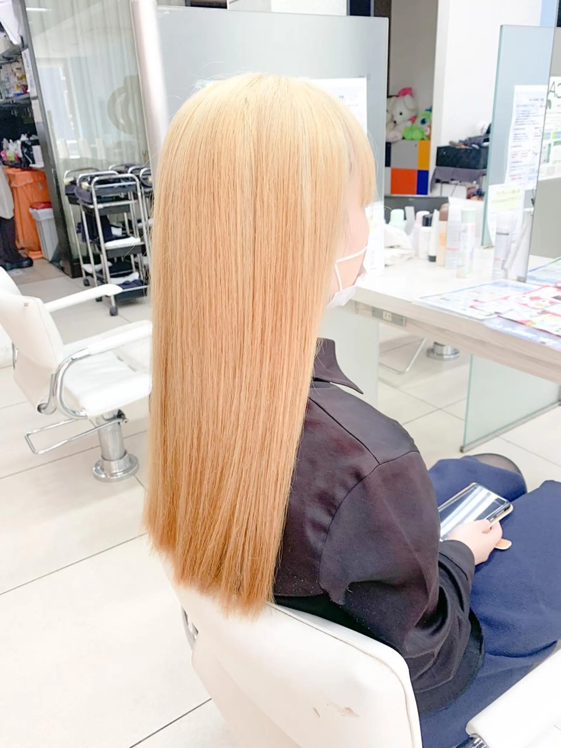 ロング カラー ブロンド ロング ヘアカラー トリートメント ✨ブリーチカラー特化 🦄✨当日予約⭕️✨のヘアスタイル