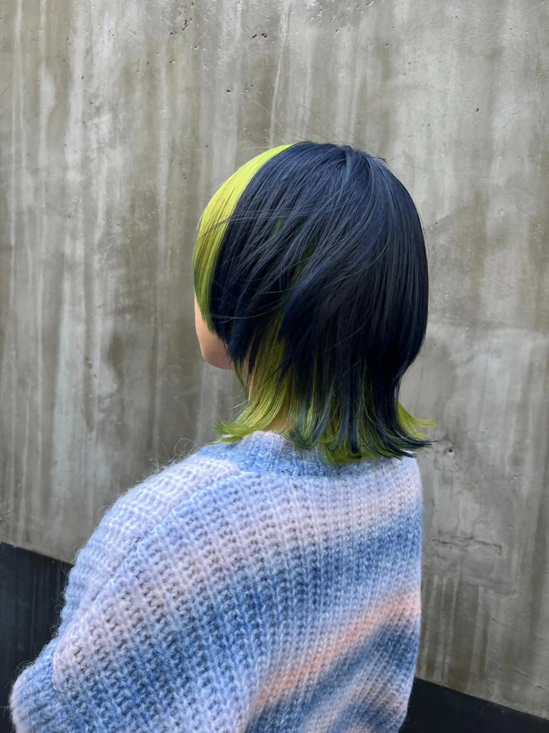 ミディアム カラー ネイビーカラー 🍇おぐら めぐみ🍇のヘアスタイル