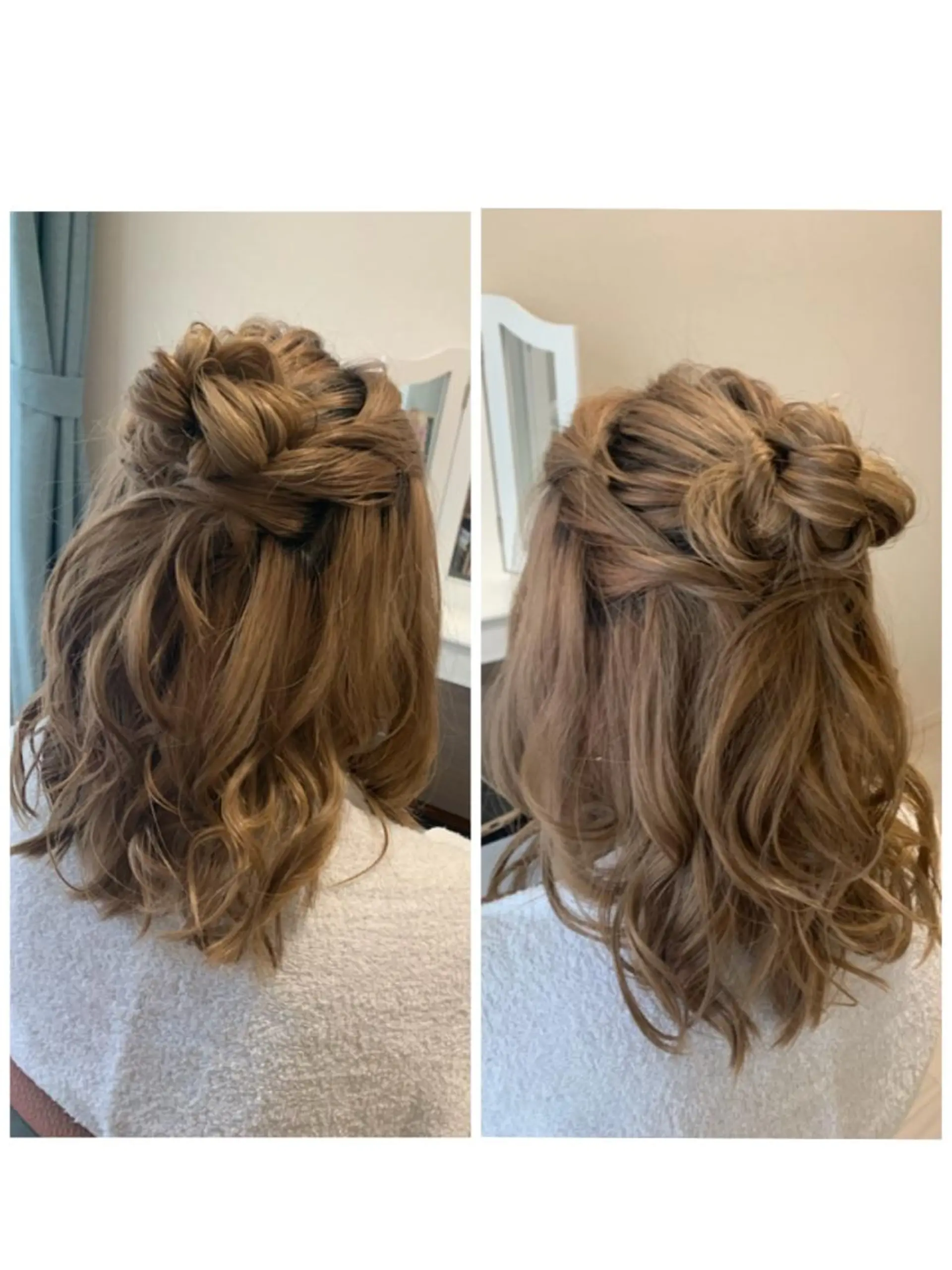 ヘアアレンジ ハーフアップ お団子ヘア Kikuchi Eriのヘアスタイル
