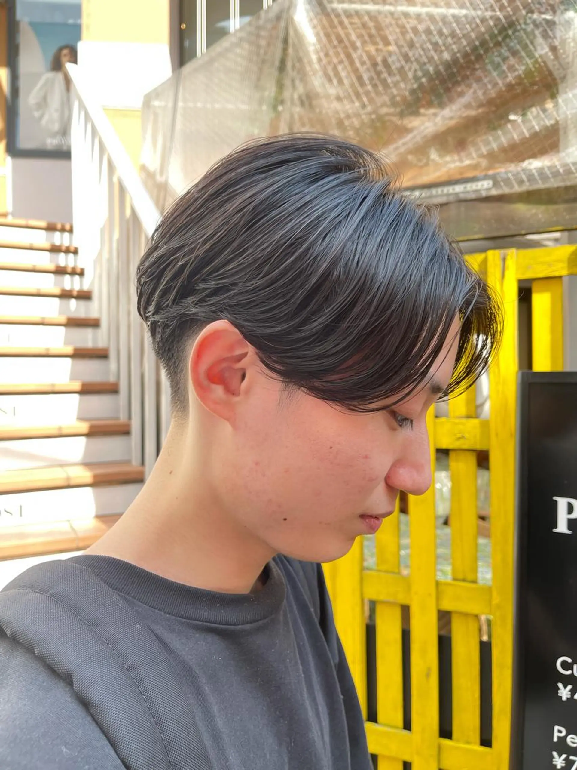 ショート パーマ メンズ メンズパーマ カット パーマ トリートメント ヘアセット 社内1メンズ担当✨ 毛流れパーマ鈴木瑛也のヘアスタイル