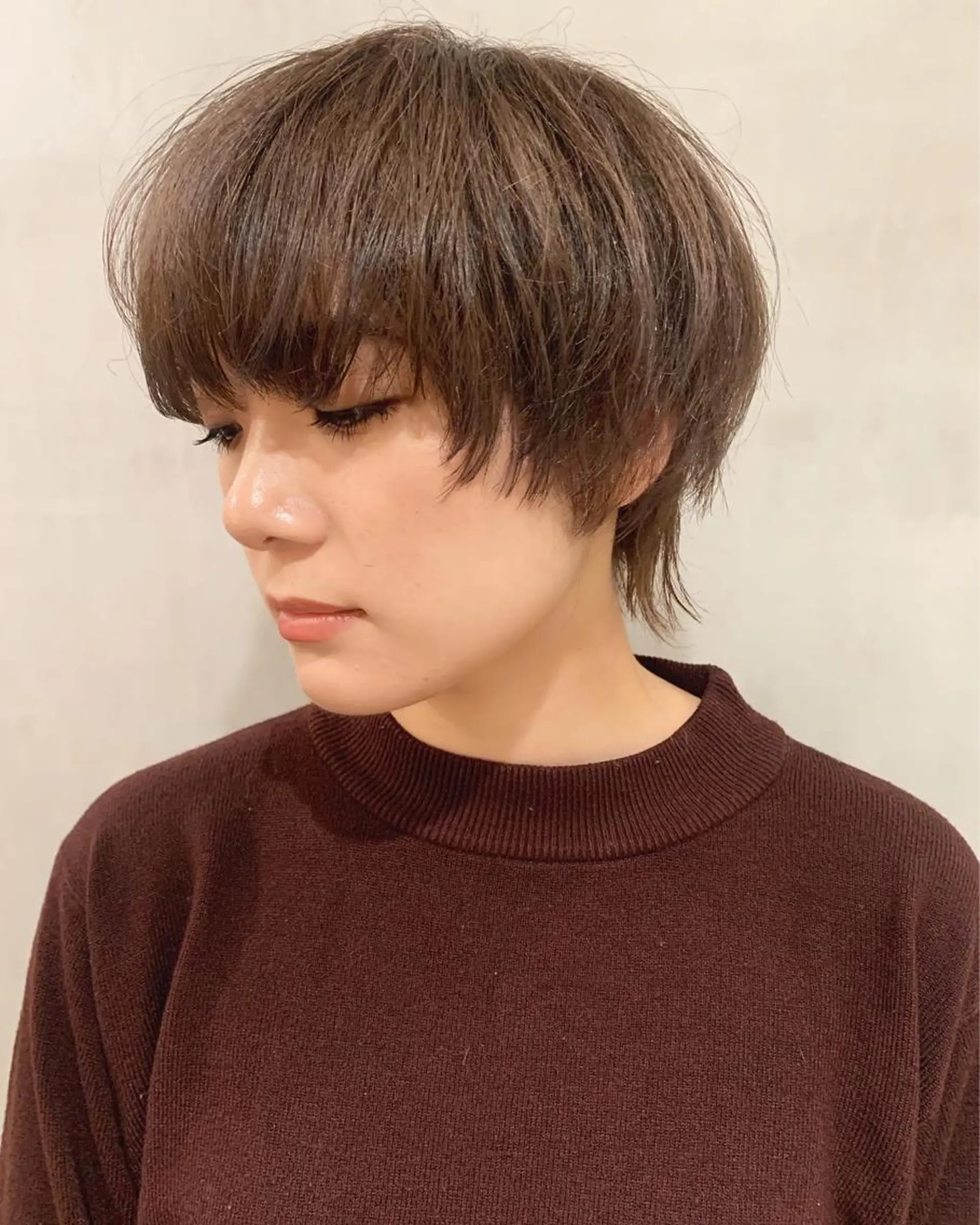 ショート カラー ウルフカット カット ヘアカラー トリートメント 優 作のヘアスタイル