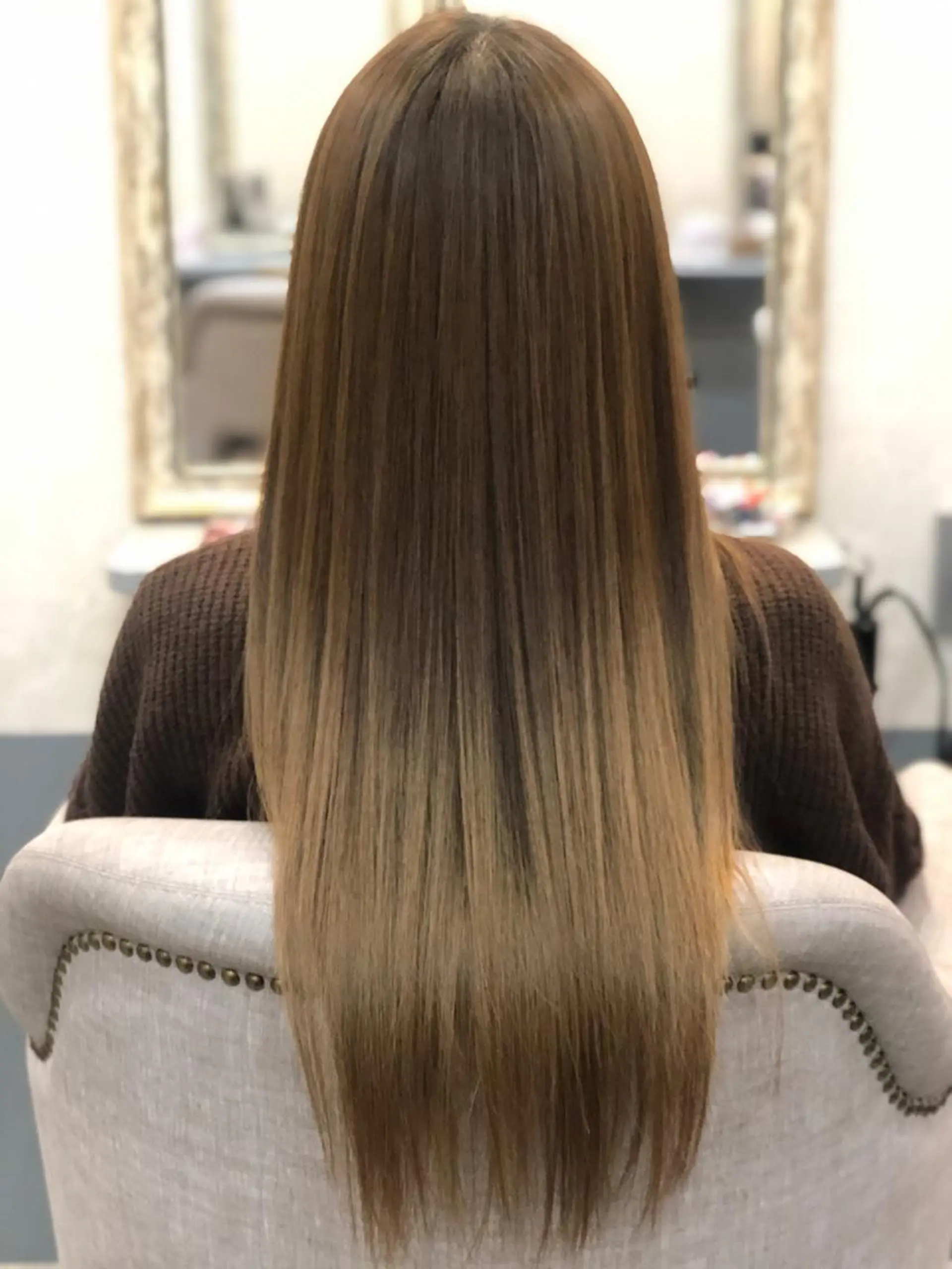 ロング カラー アディクシーカラー バレイヤージュ デザインカラー グラデーションカラー ハイライトカラー カット ヘアカラー 艶髪/髪質改善/ 縮毛矯正/北島のヘアスタイル