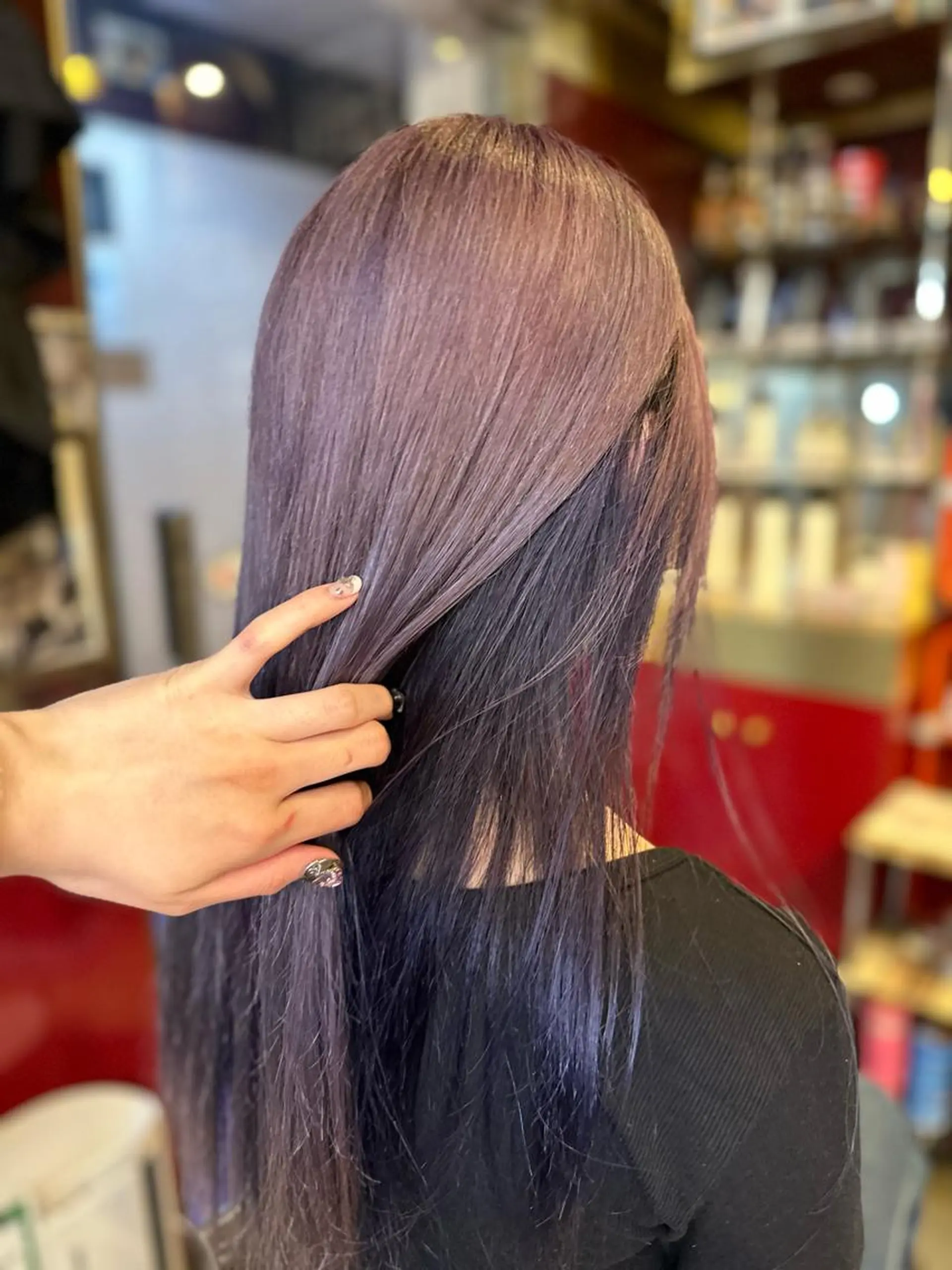 カラー インナーカラー カット ヘアカラー トリートメント カット/ピンク/ ラベンダー/長谷恵花のヘアスタイル