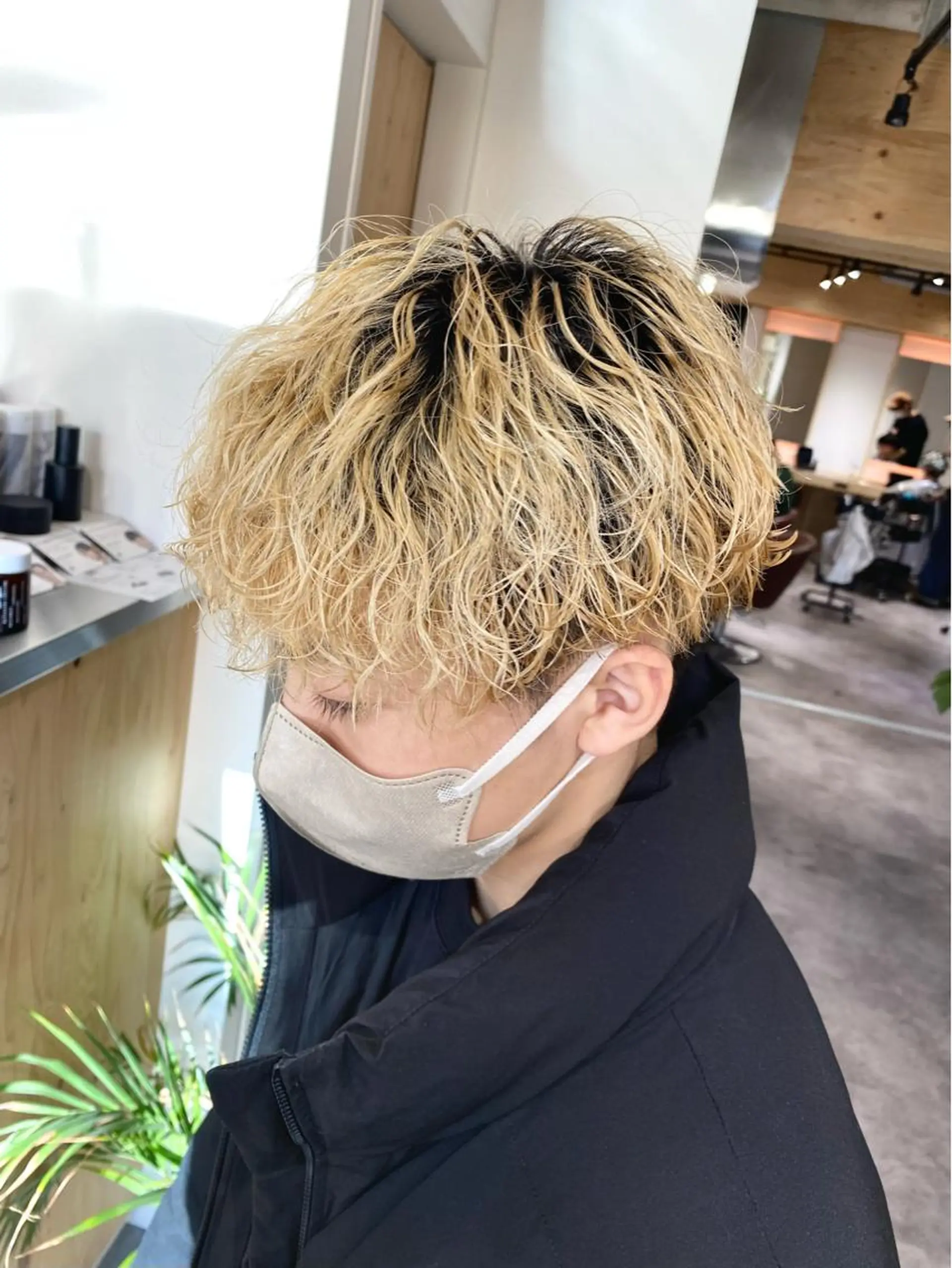 パーマ メンズ カット パーマ トリートメント ヘアセット メンズブリーチカラー /パーマ ごーた立川のヘアスタイル