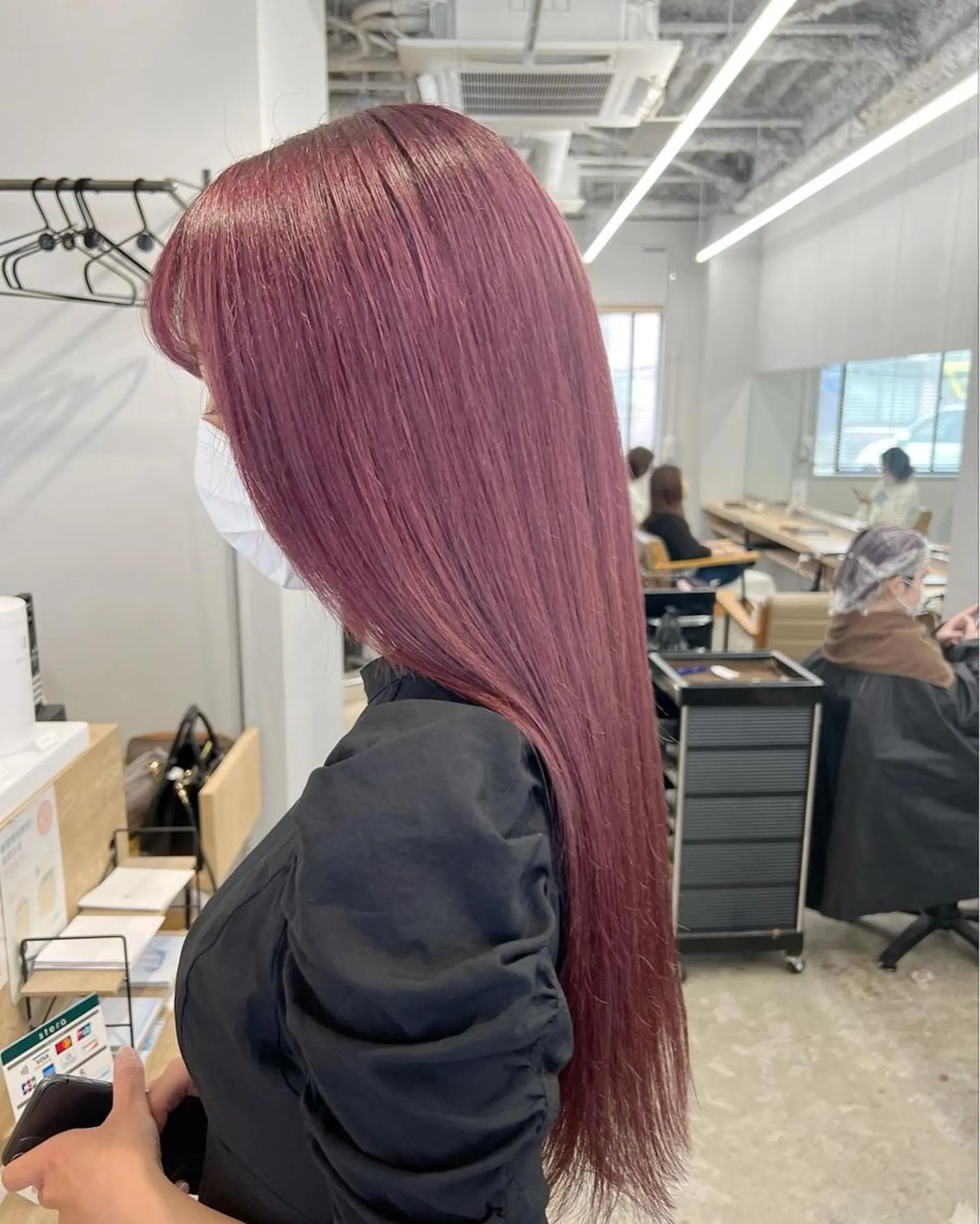 セミロング カラー ブリーチ ラベンダーカラー ピンクカラー ピンクラベンダー カット ヘアカラー トリートメント 代表　YUKI ☆のヘアスタイル