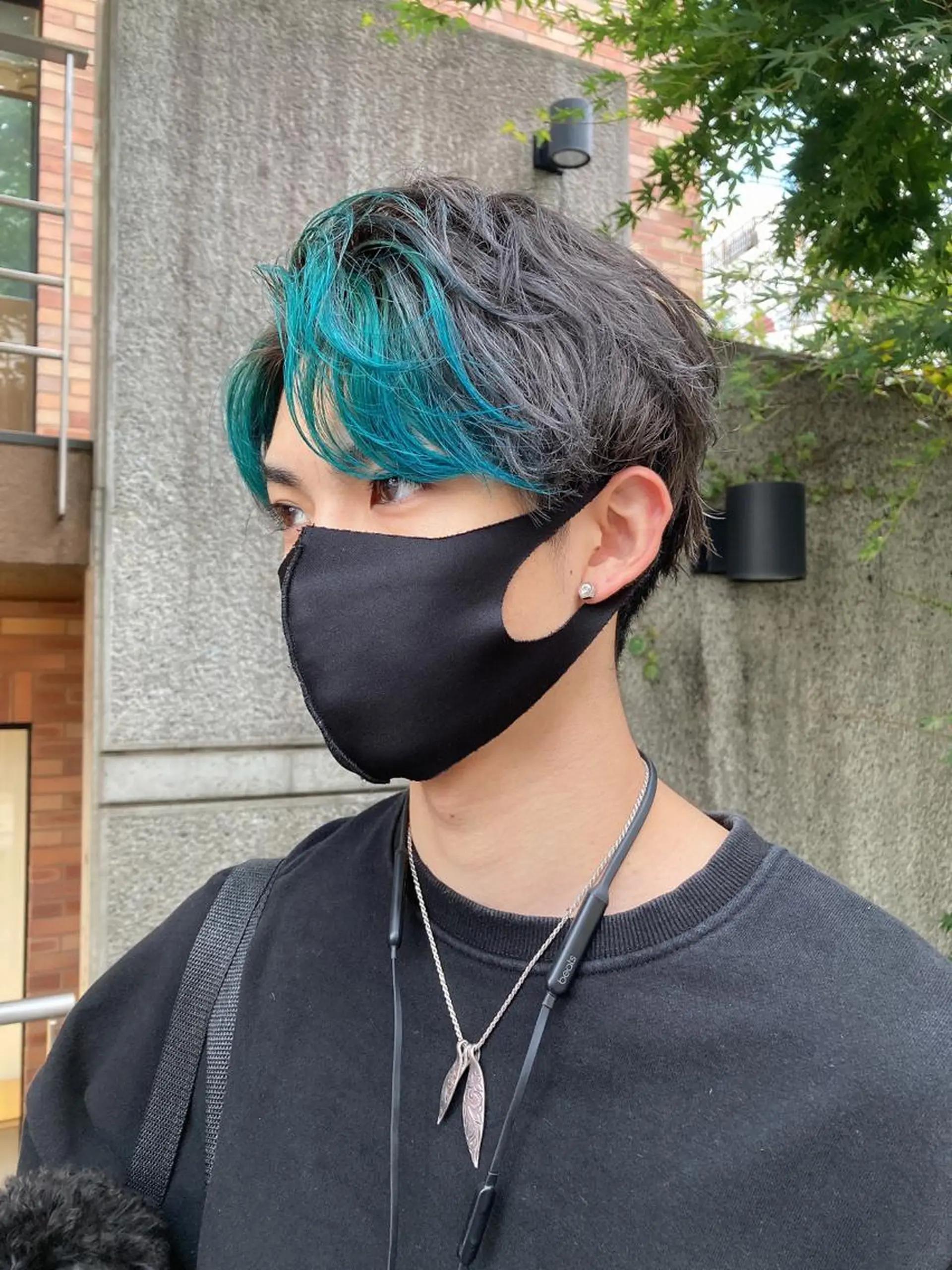 カラー ミストバング ブリーチ エメラルドグリーン  フェイスフレーミング 💗モテ髪 ハイトーンあや💗のヘアスタイル