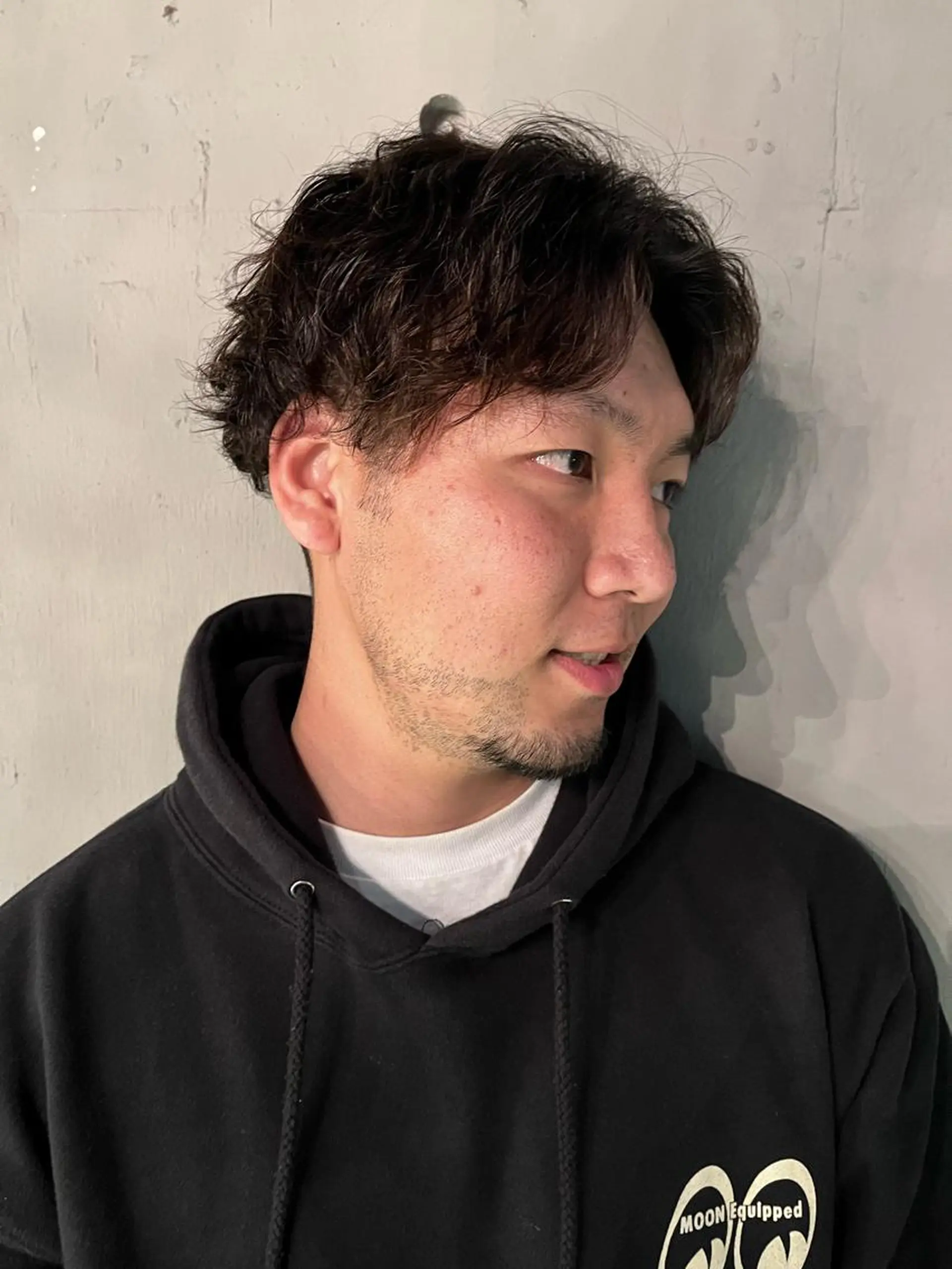 ショート パーマ メンズ センターパート 原宿パーマ kazuのヘアスタイル