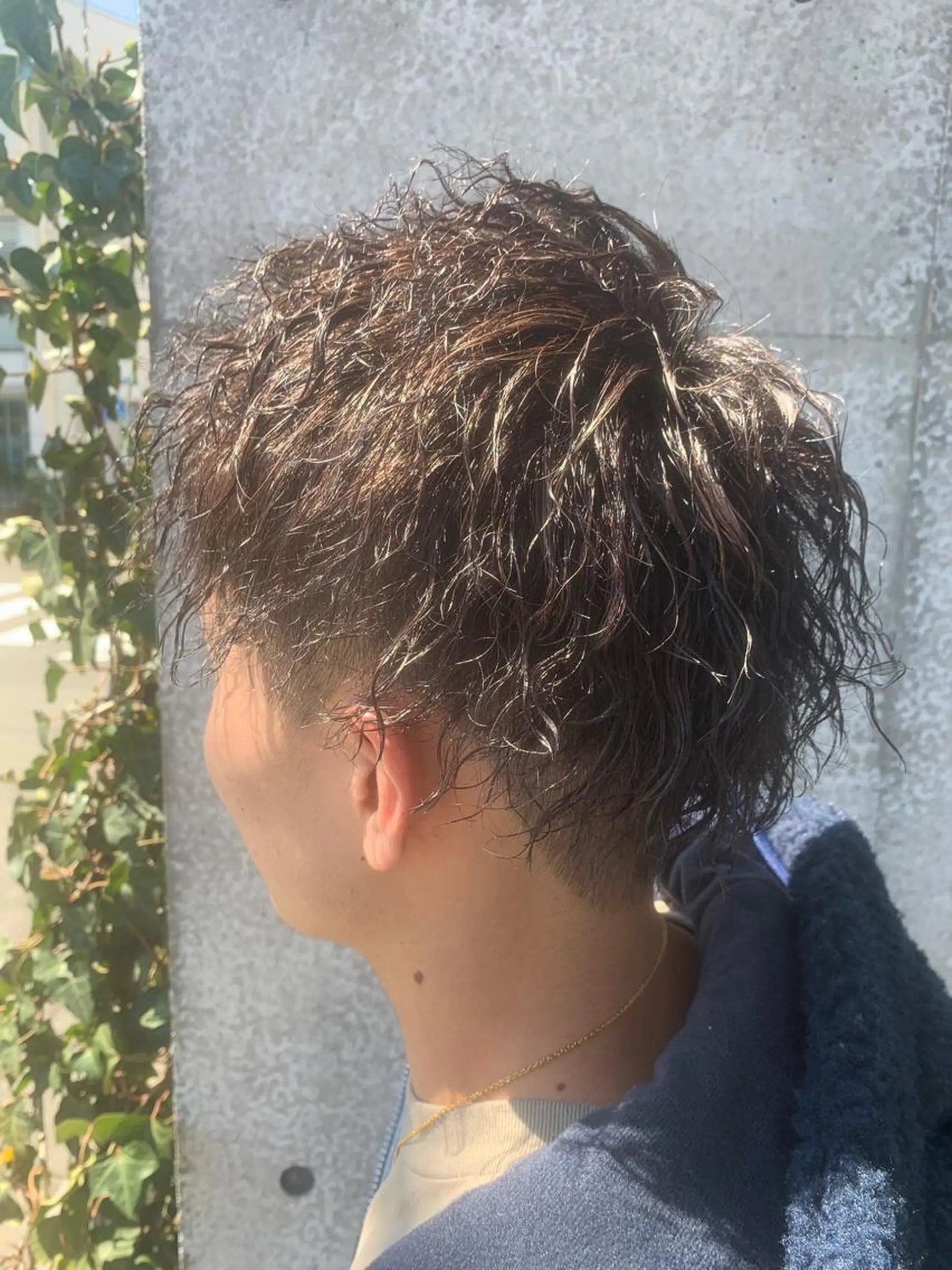 ショート カラー パーマ メンズ メンズパーマフェード シモジタカヒロのヘアスタイル