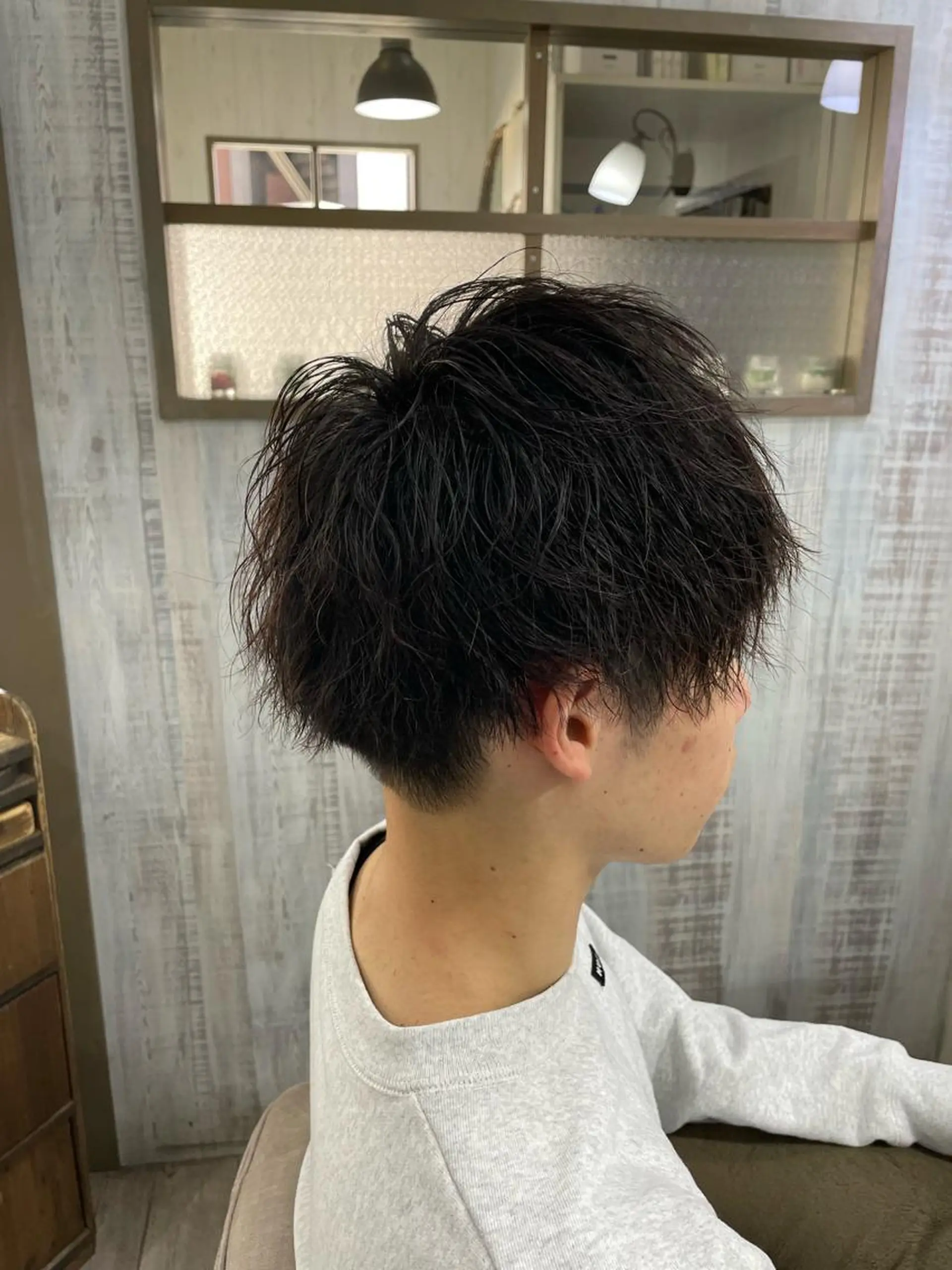 パーマ メンズ ヘアカラー パーマ イシジマ タカナリのヘアスタイル