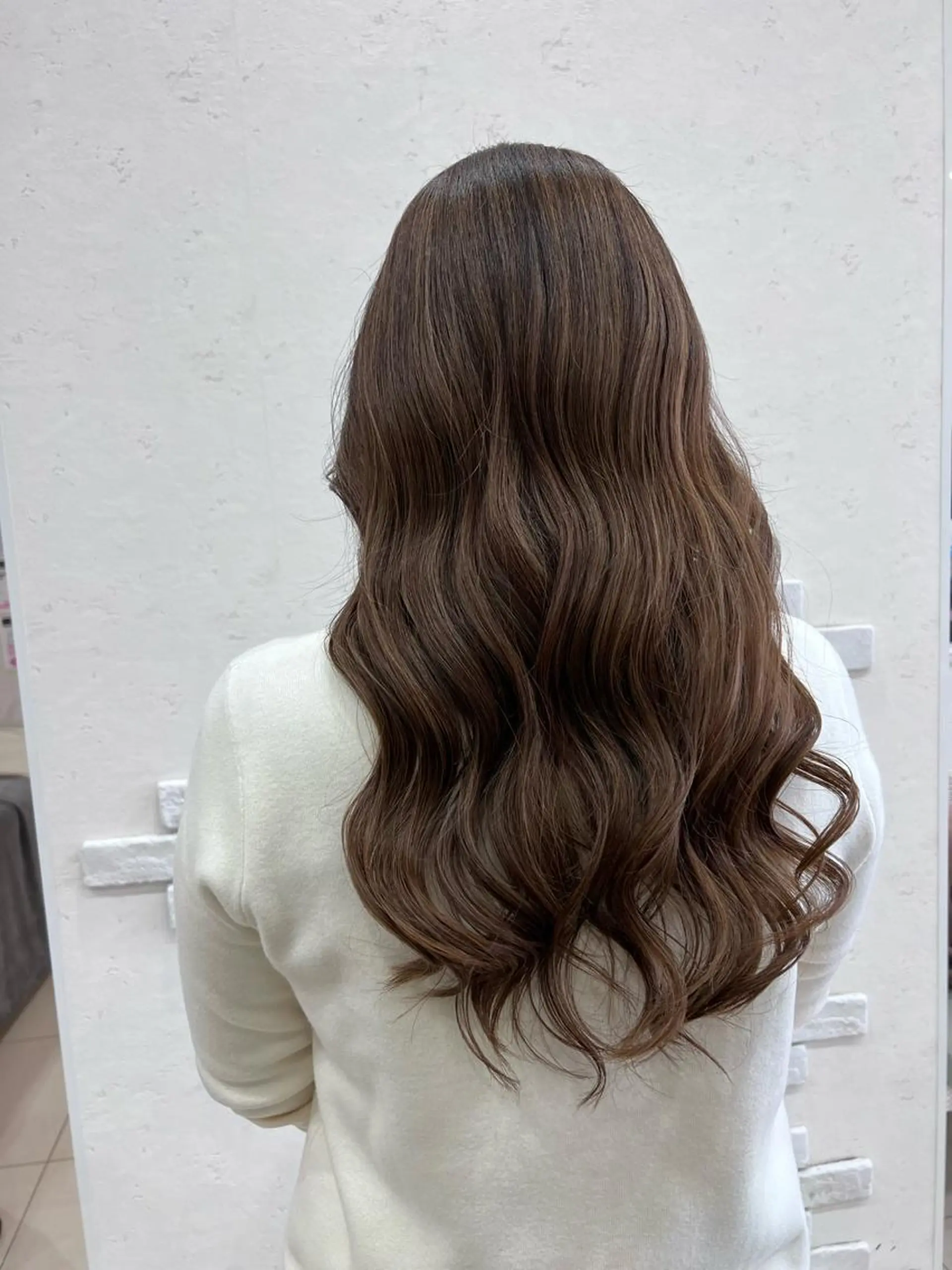 ロング ハイライト ヘアカラー トリートメント オーガニック/白髪 ぼかし/斎藤相慶のヘアスタイル