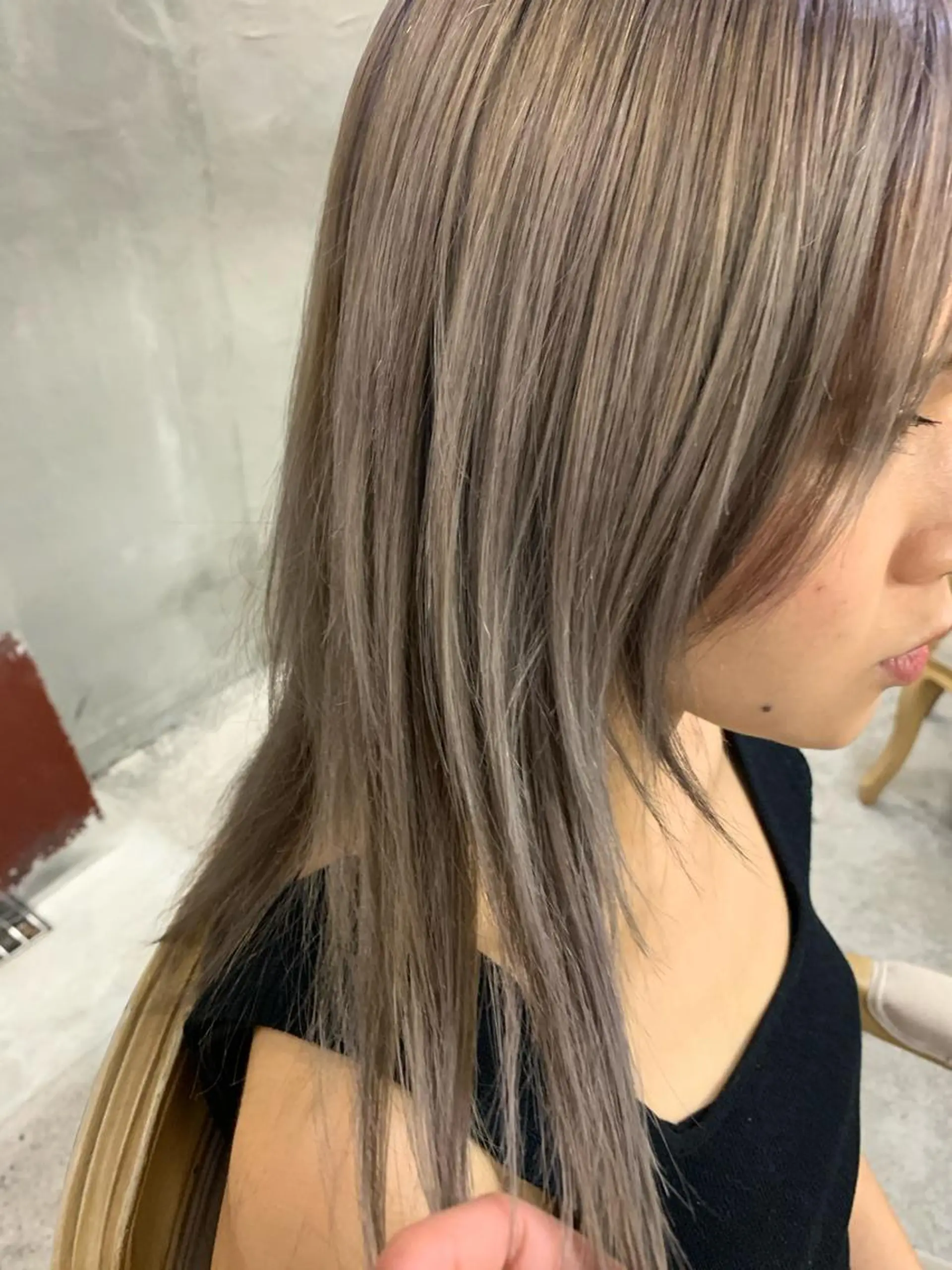 セミロング 似合わせカラー🫶 小川千波のヘアスタイル