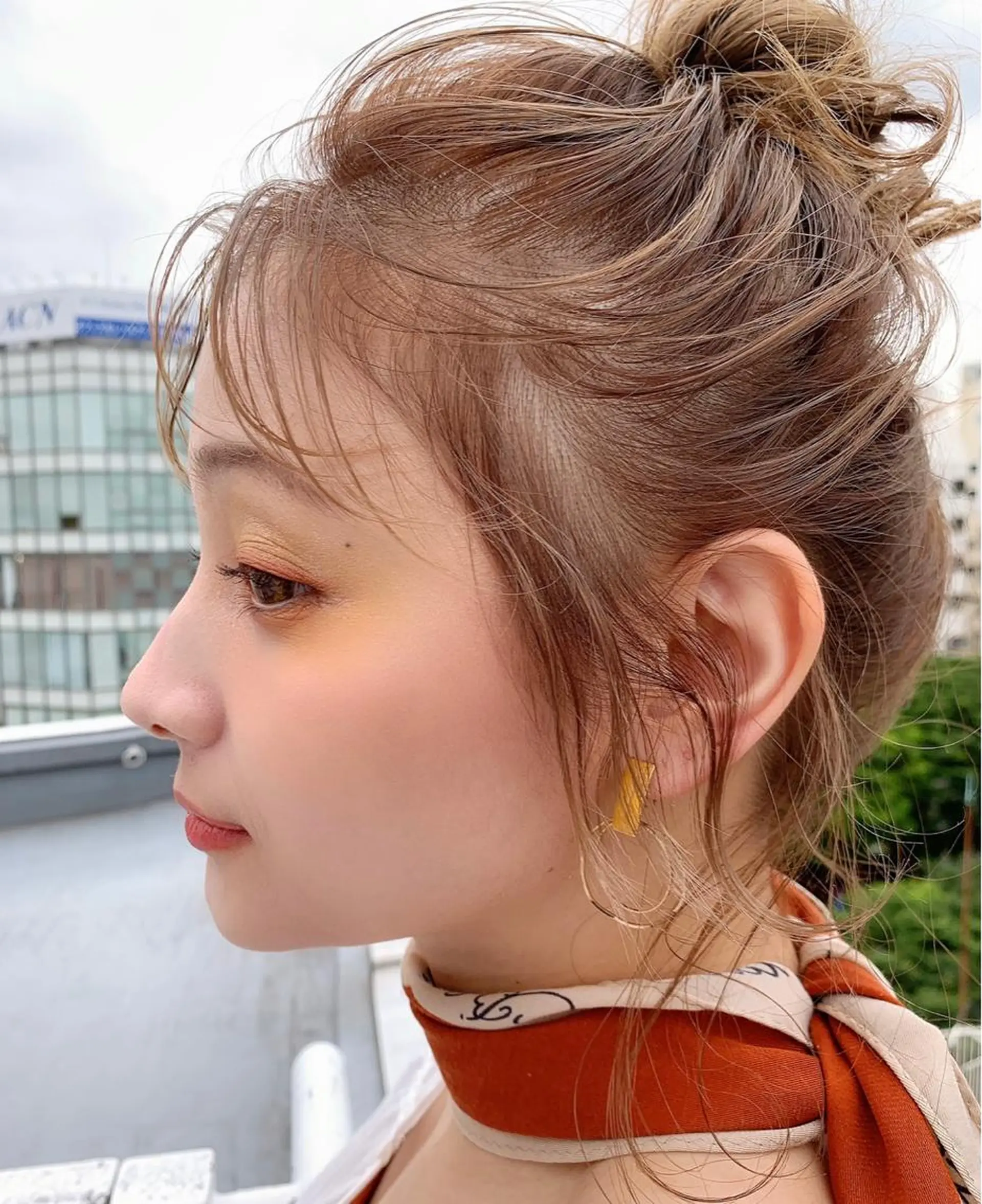 ヘアアレンジ プレイングカラー🤍 細めハイライトのヘアスタイル