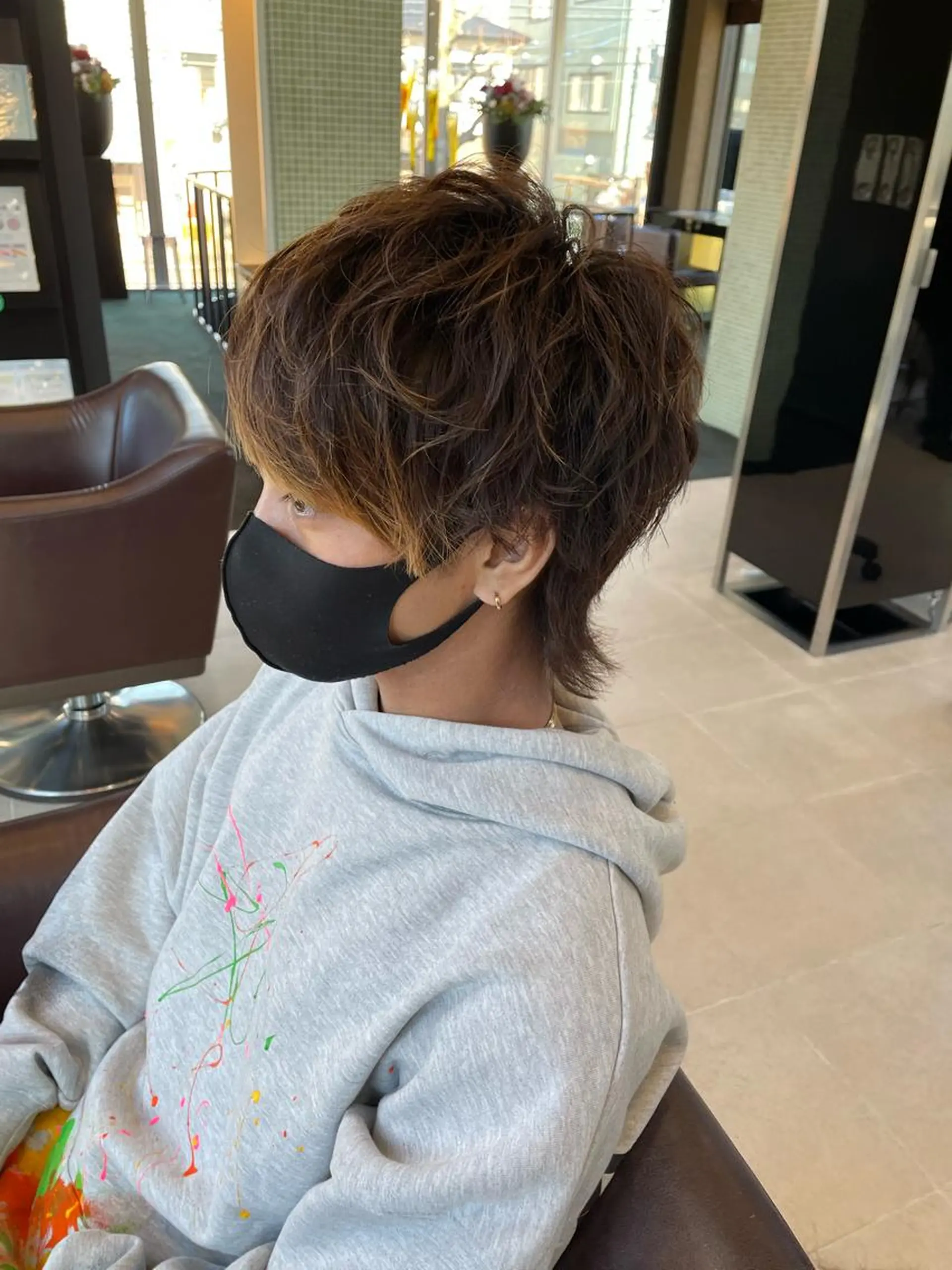 ショート カラー パーマ ヘアアレンジ メンズ 坂尻 嘉珠也のヘアスタイル