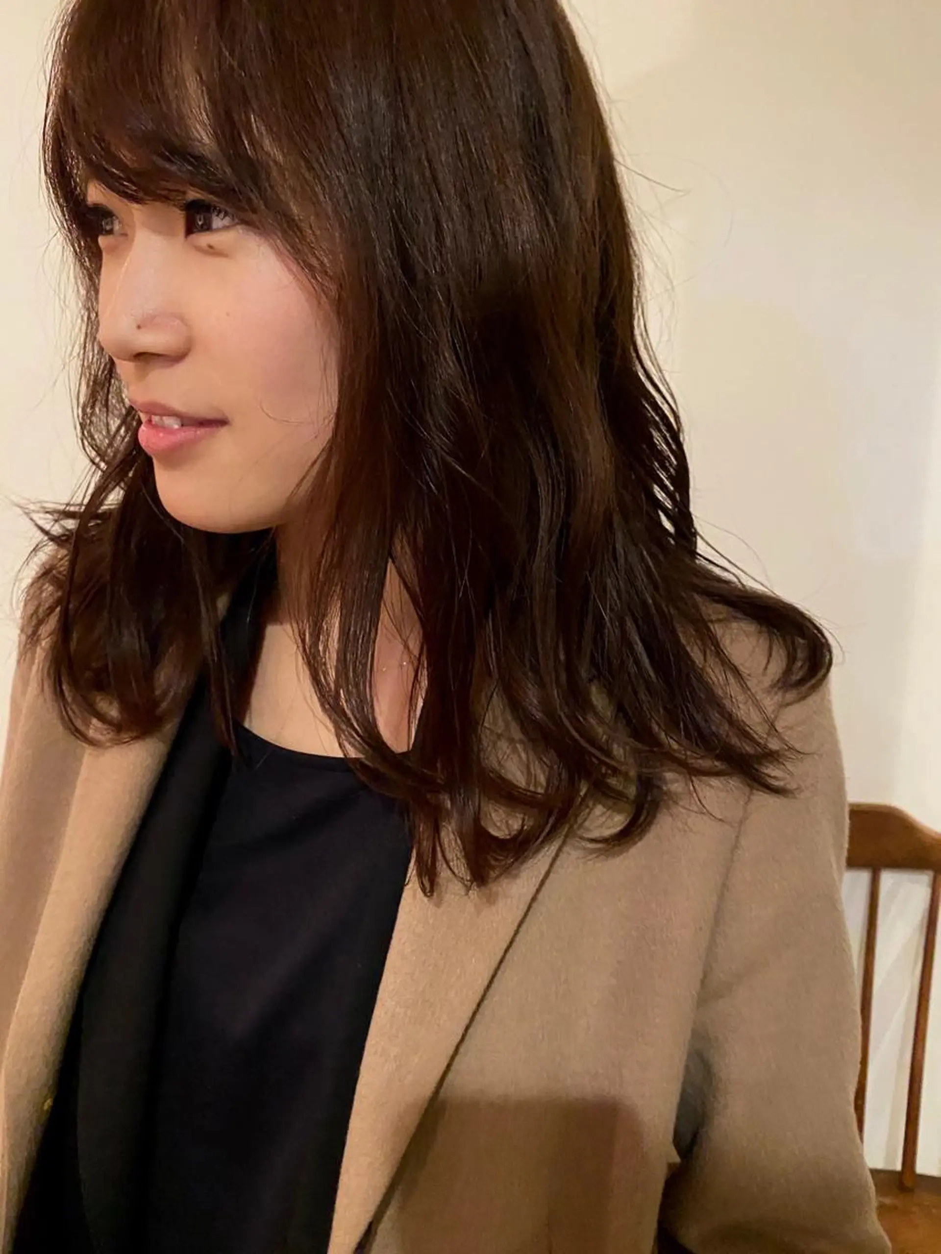 ミディアム カラー ブラウンカラー 店長　ショート& パーマ　坂本のヘアスタイル