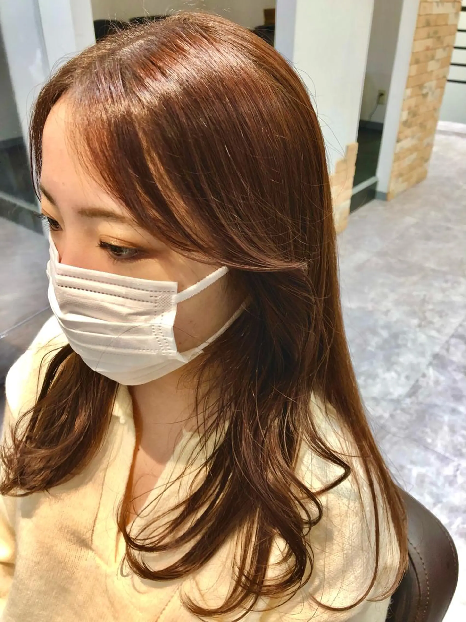 ロング カラー カット ヘアカラー トリートメント 山本 佳奈のヘアスタイル