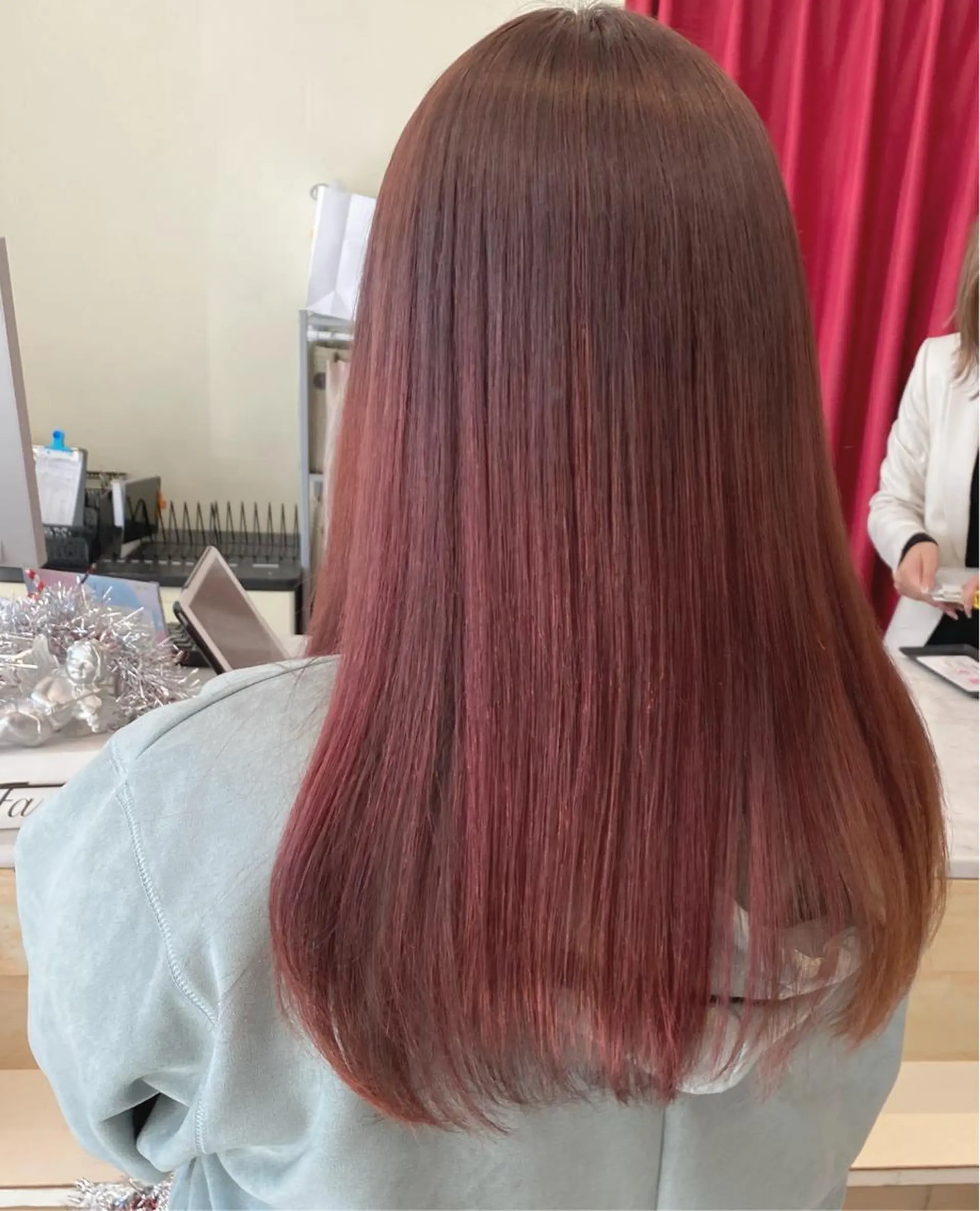 ロング カラー パーマ ストレートパーマ 岡田詩織 MODE Ks松原店のヘアスタイル