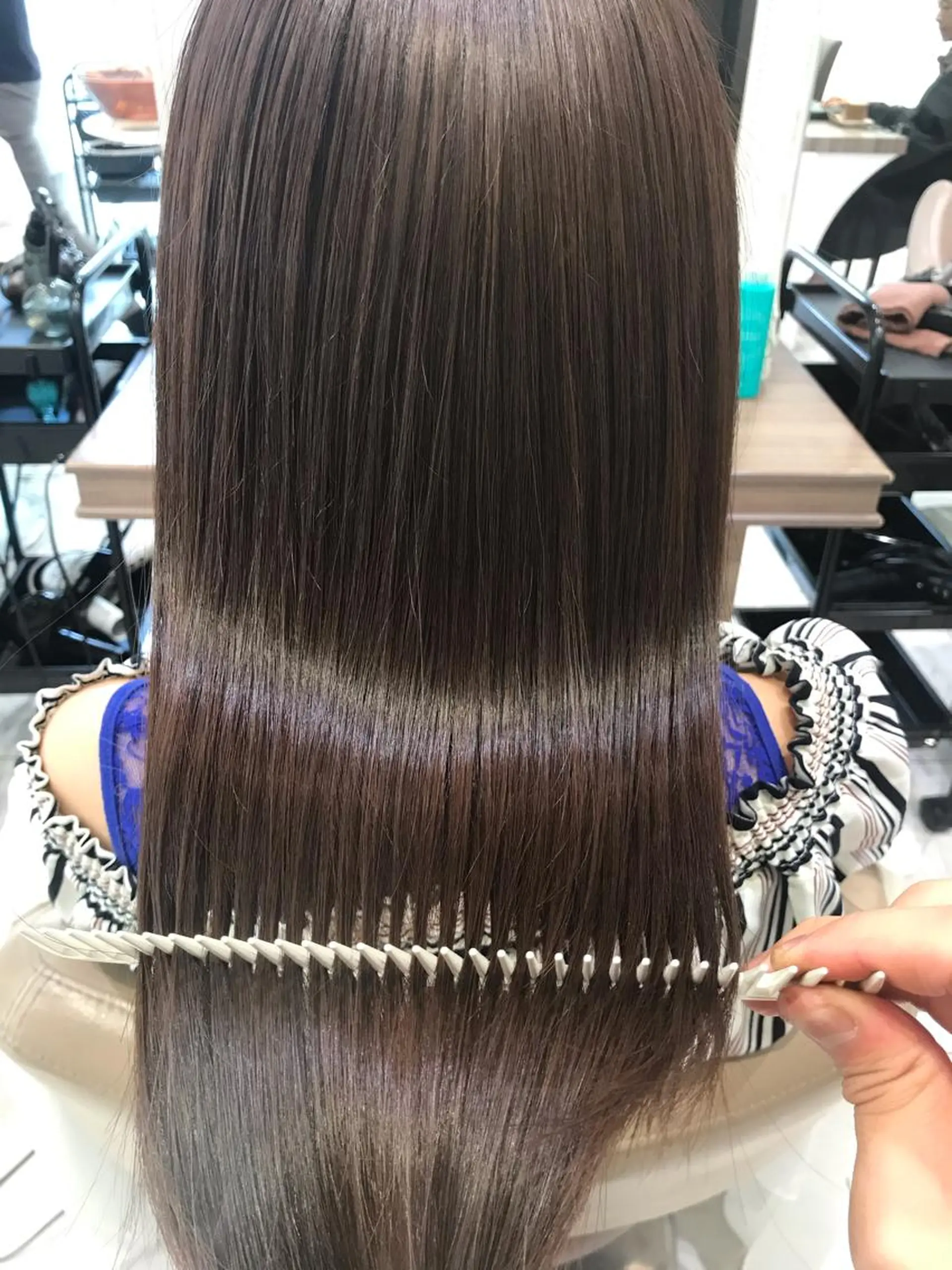 ロング パーマ 伸ばしかけ 髪質改善 縮毛矯正 トリートメント CURE nex the salon所属・清野 大のヘアスタイル