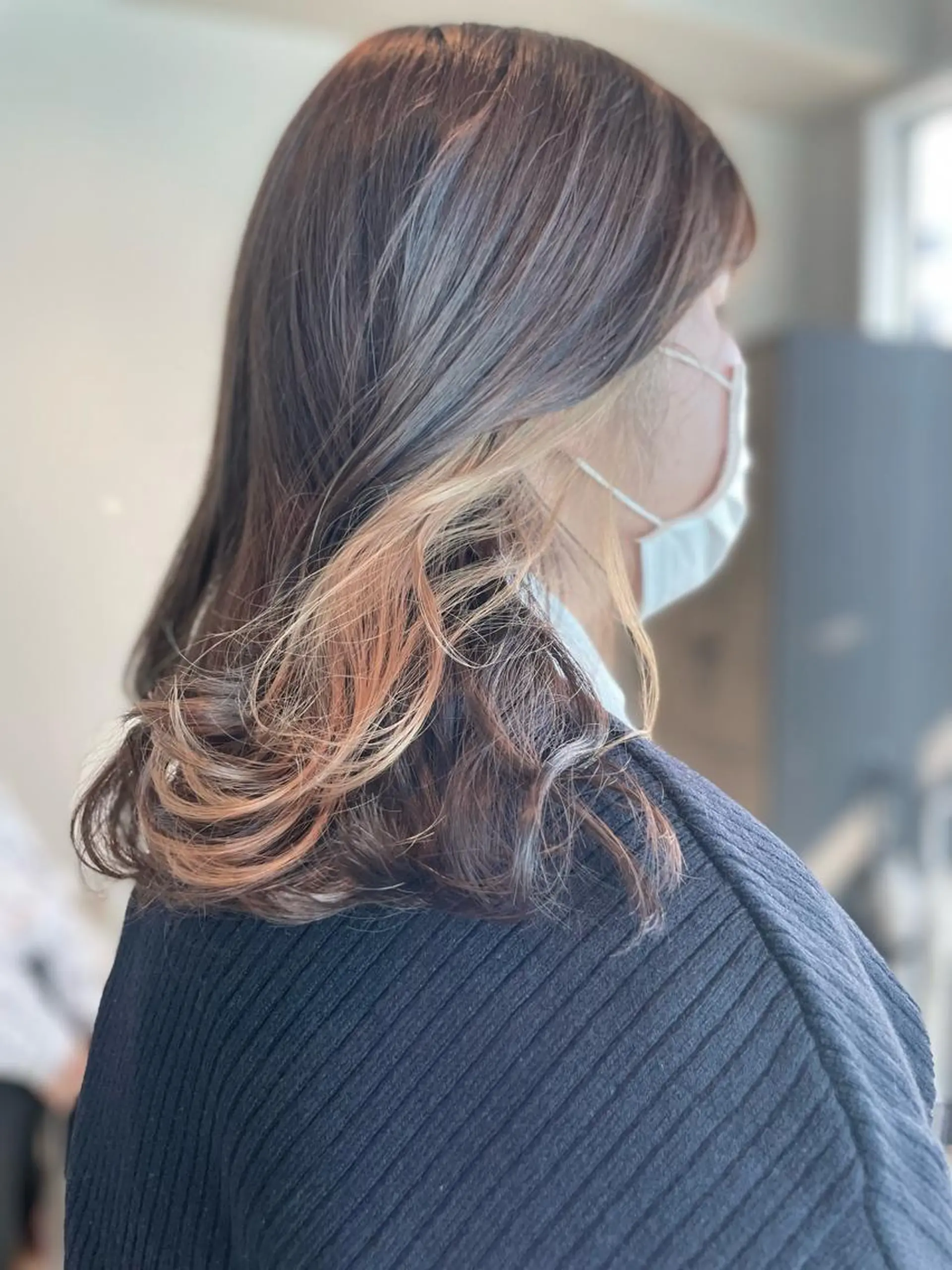 ミディアム カラー カット ヘアカラー トリートメント ✨髪質改善/ブリーチ /ショート高山のヘアスタイル
