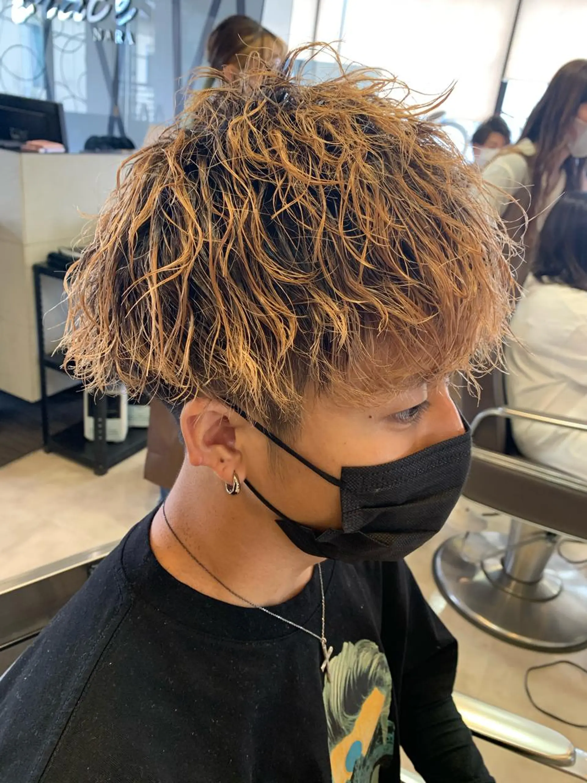 ショート メンズ メンズパーマ/難波/ 心斎橋　室園亮佑のヘアスタイル