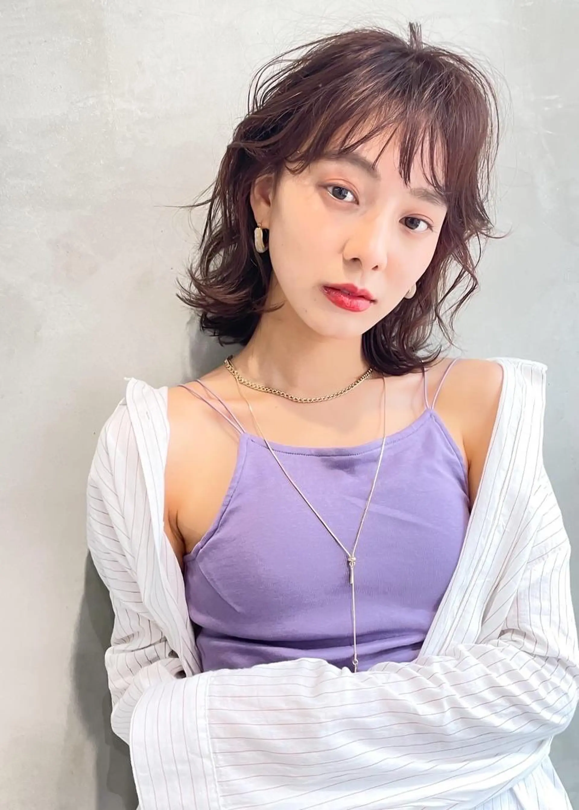 ミディアム カット ヘアカラー トリートメント ヘッドスパ Lien🌈 立川のヘアスタイル