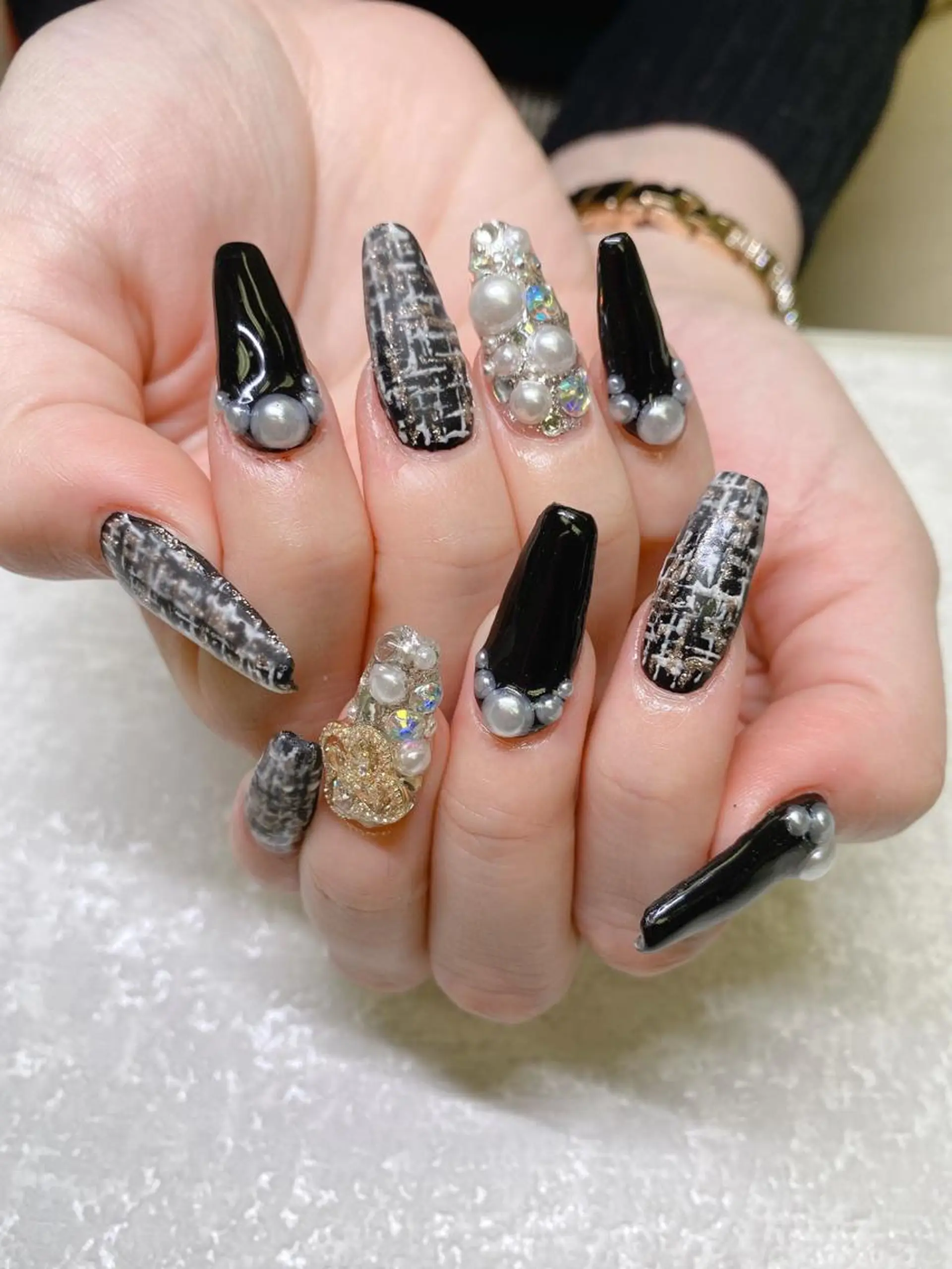 セミロング ハンドネイル JNA認定講師🌸 RIEのネイルデザイン