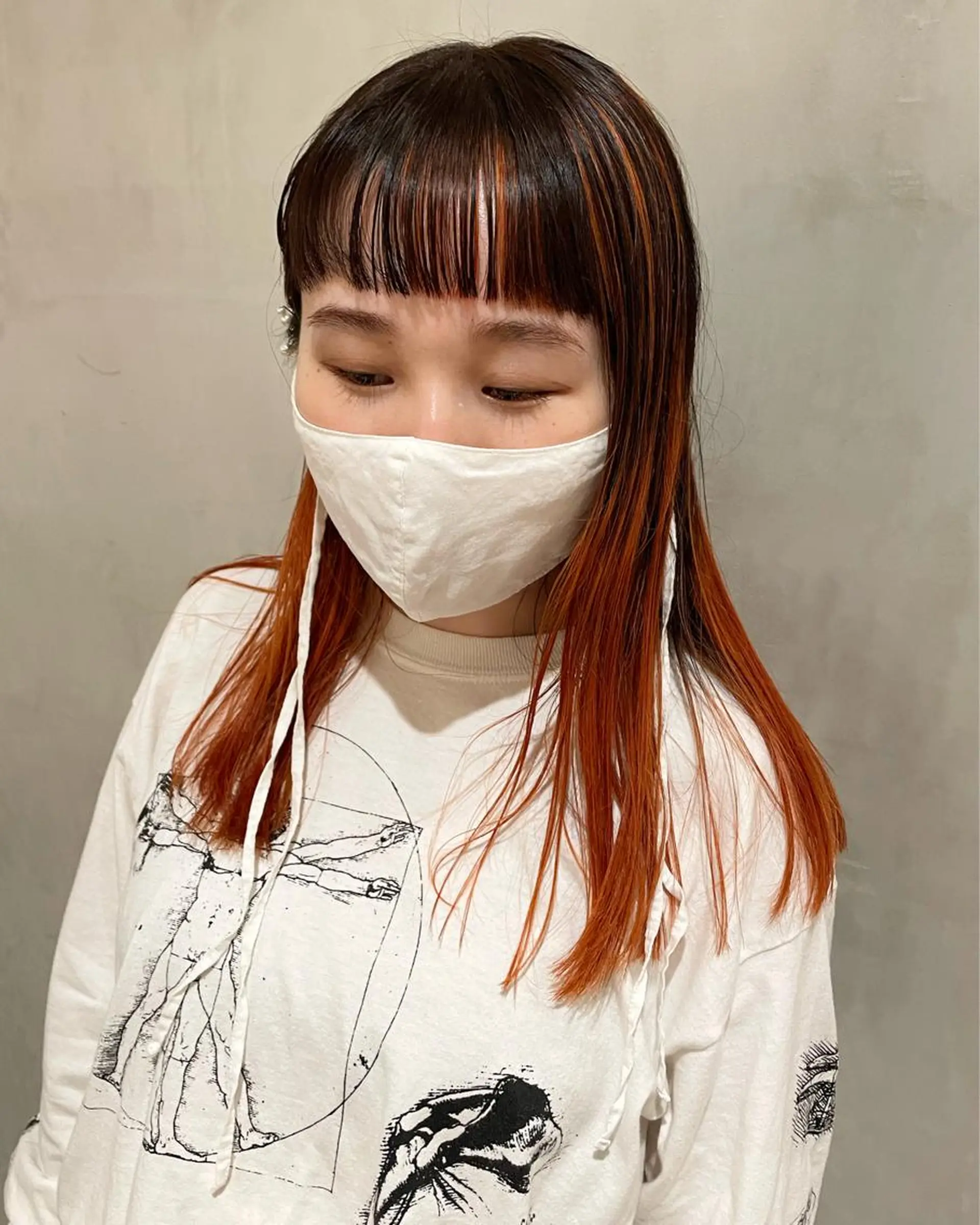 セミロング カラー ヘアカラー トリートメント 優 作のヘアスタイル
