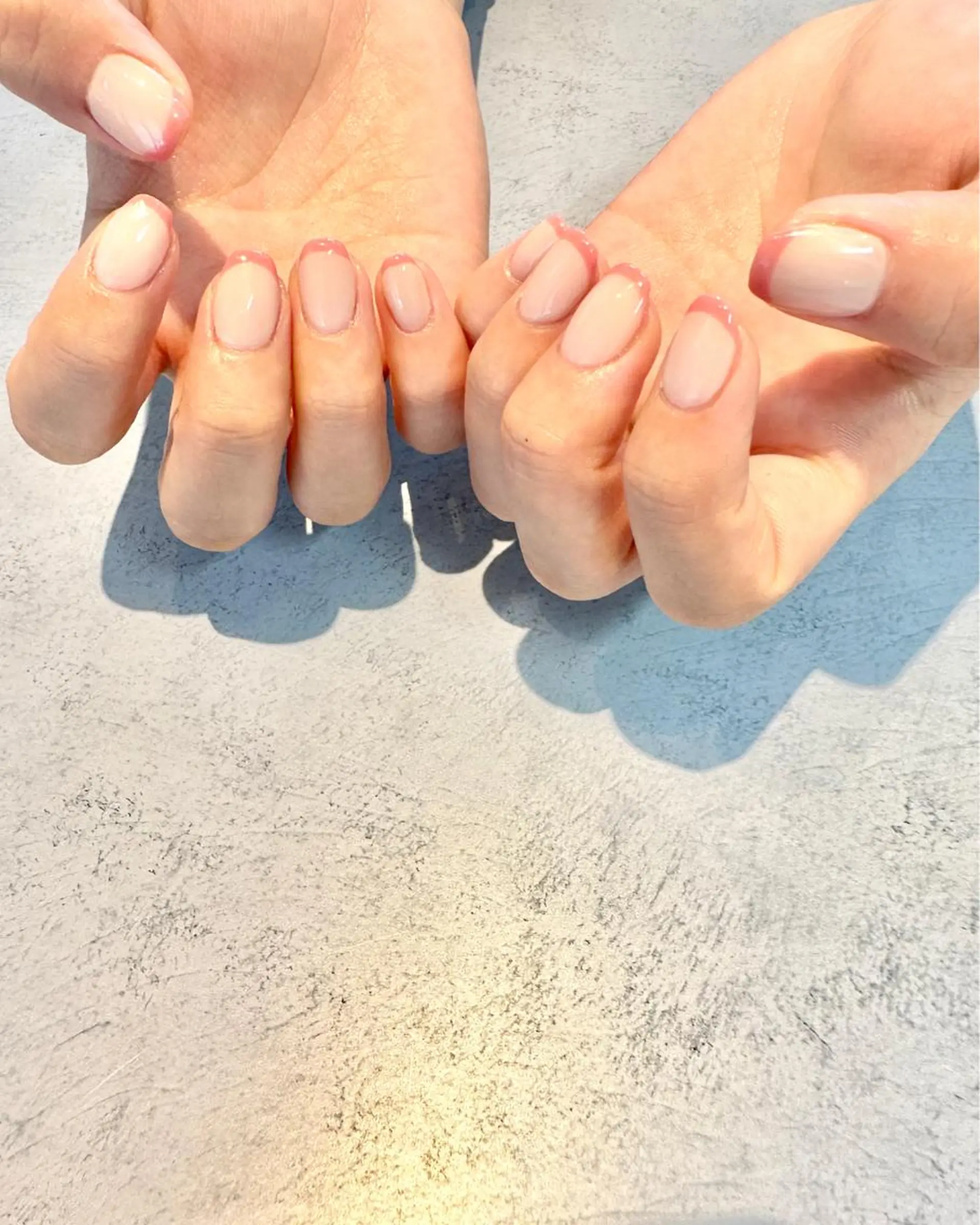 ネイル フレンチネイル ワンカラーネイル 春ネイル ハンドネイル Baden Nail ﾊﾞ-ﾃﾞﾝ ﾈｲﾙのネイルデザイン